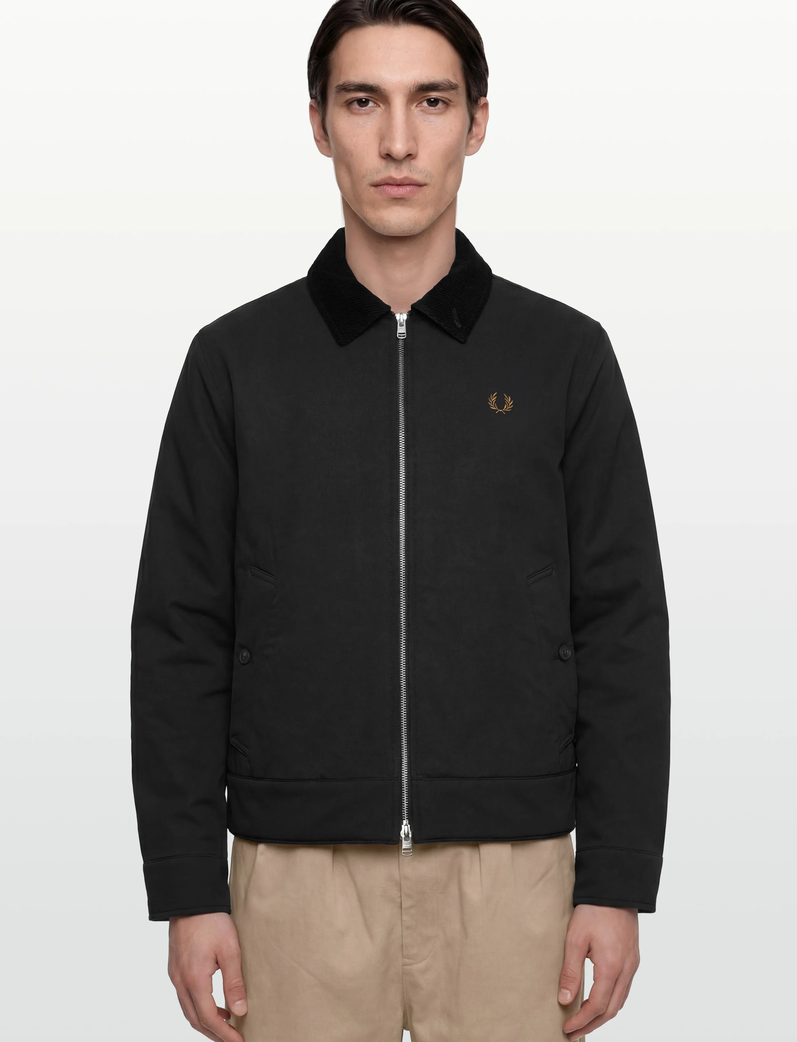 Fred Perry - COTTON CABAN JACKET - daunenjacken - black - 4