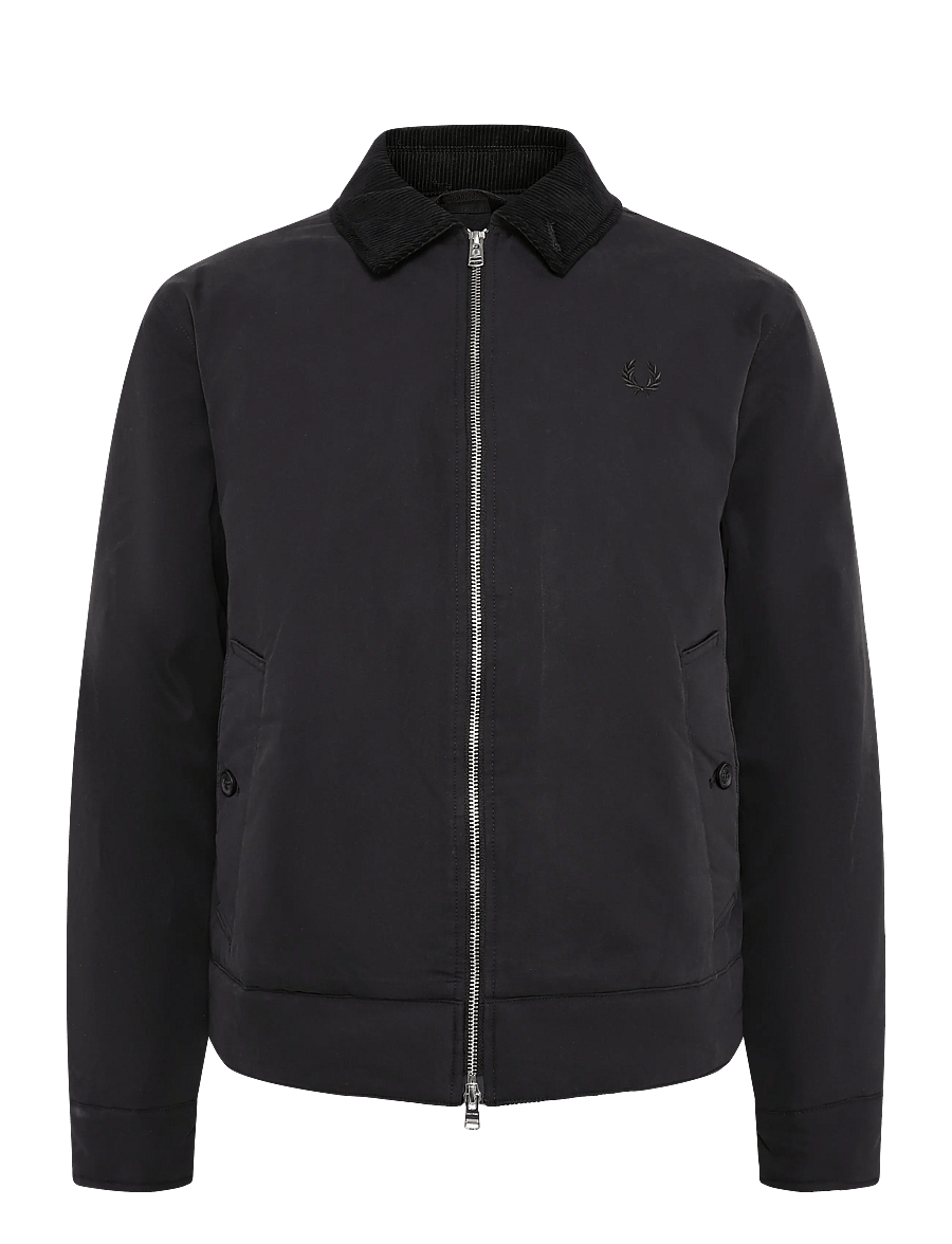 Fred Perry - COTTON CABAN JACKET - daunenjacken - black - 0