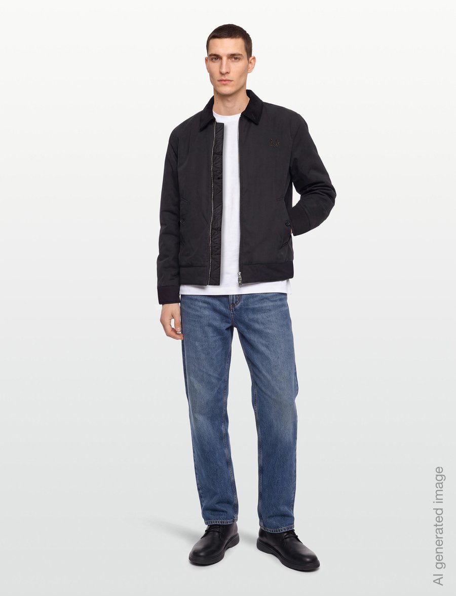 Fred Perry - COTTON CABAN JACKET - daunenjacken - black - 0