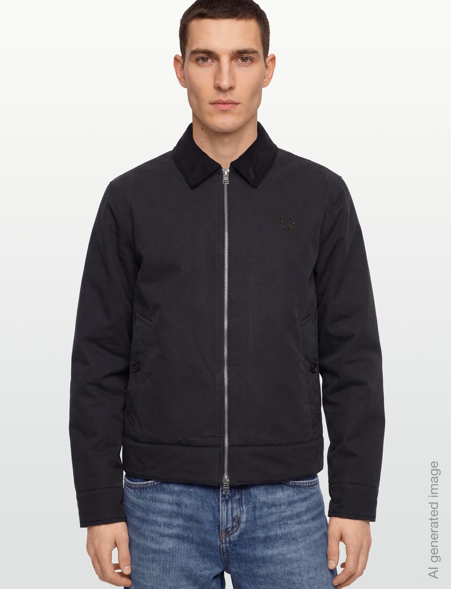 Fred Perry - COTTON CABAN JACKET - daunenjacken - black - 3