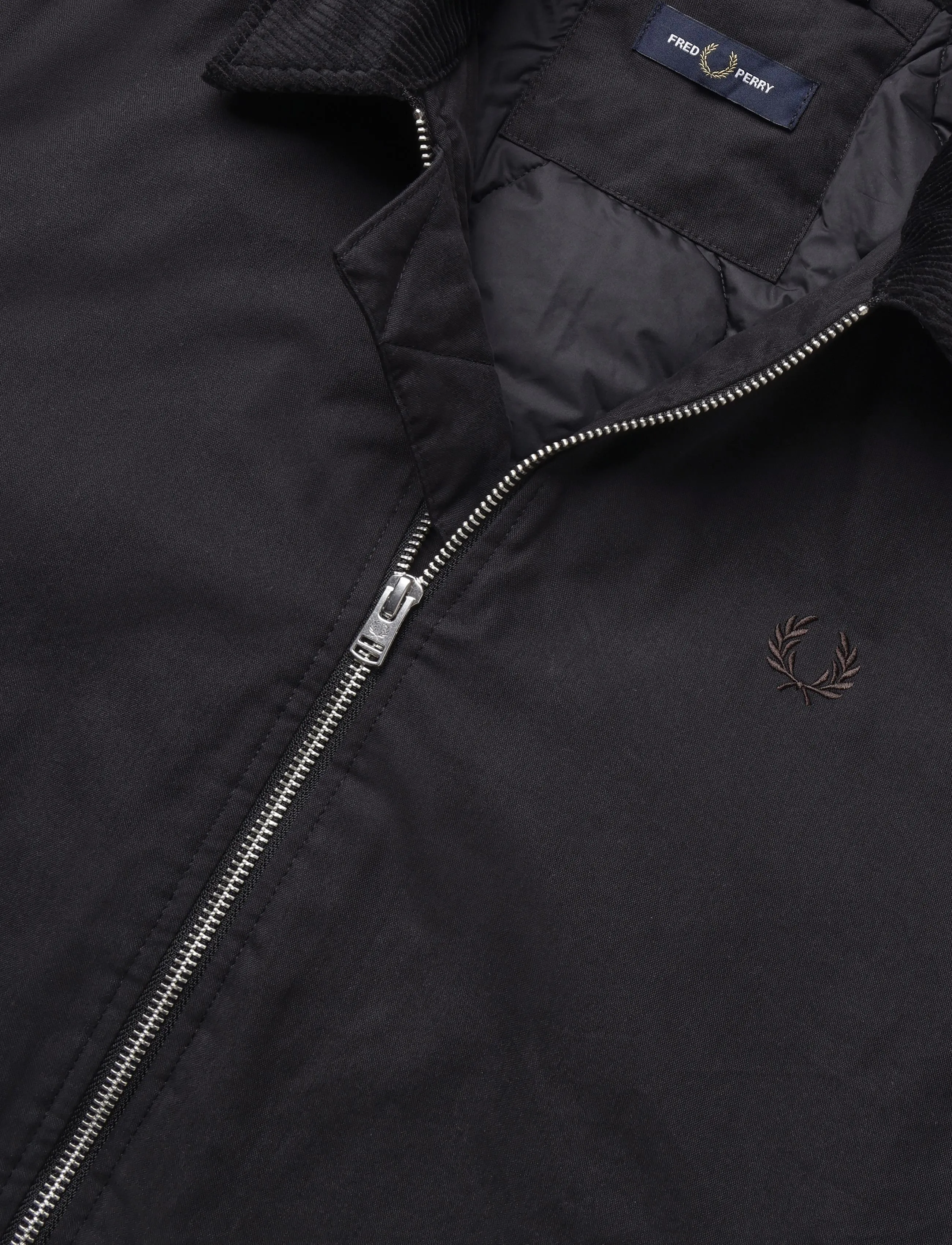 Fred Perry - COTTON CABAN JACKET - down jackets - black - 2
