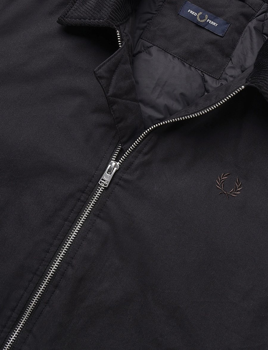 Fred Perry - COTTON CABAN JACKET - daunenjacken - black - 2