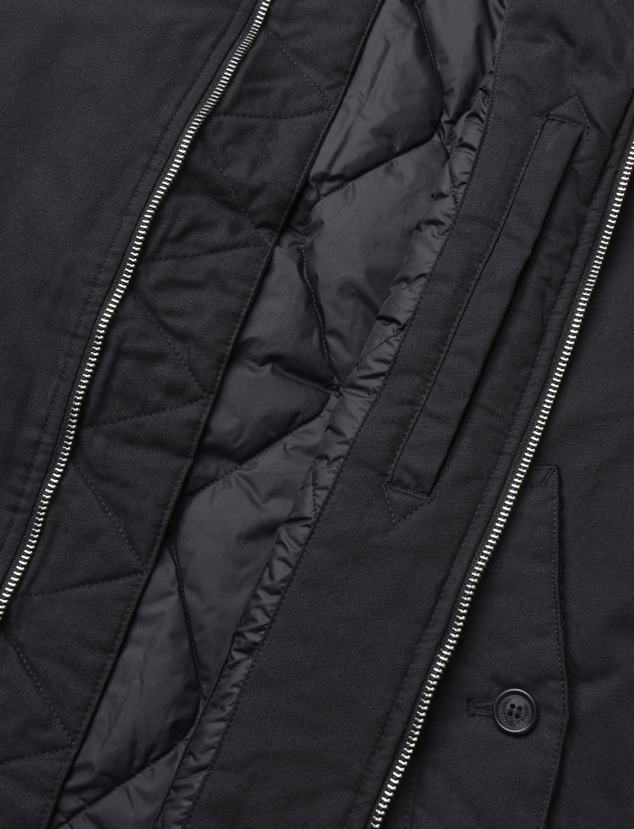 Fred Perry - COTTON CABAN JACKET - down jackets - black - 4