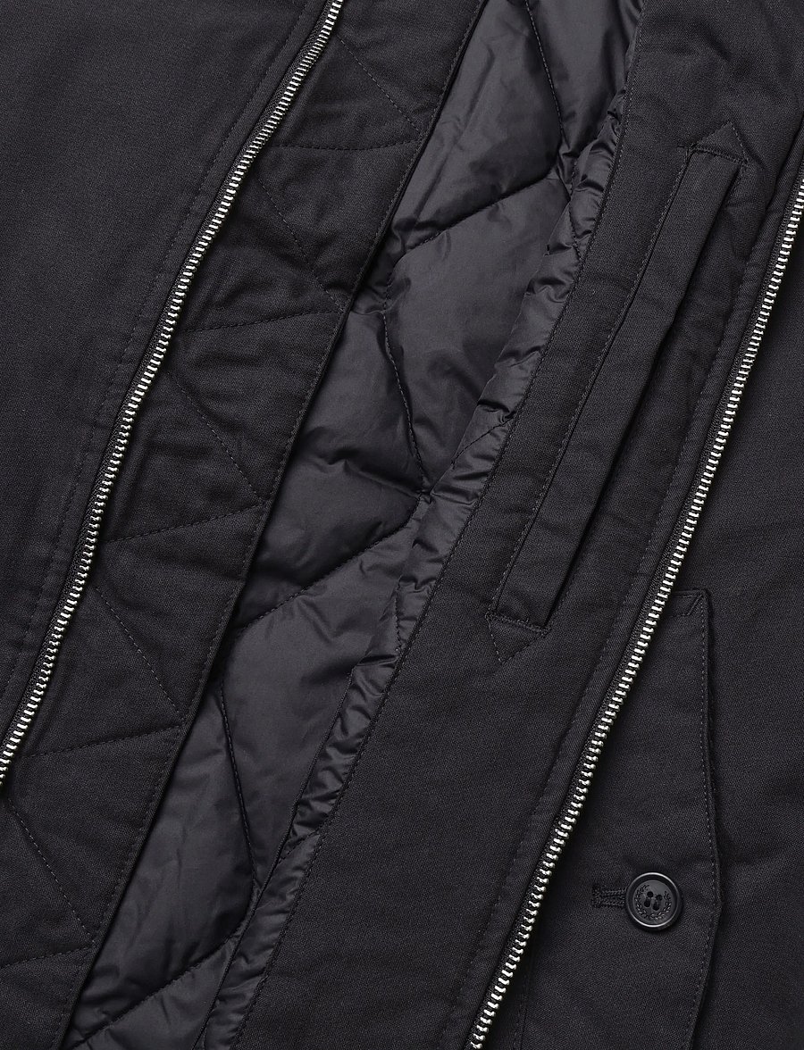 Fred Perry - COTTON CABAN JACKET - daunenjacken - black - 4