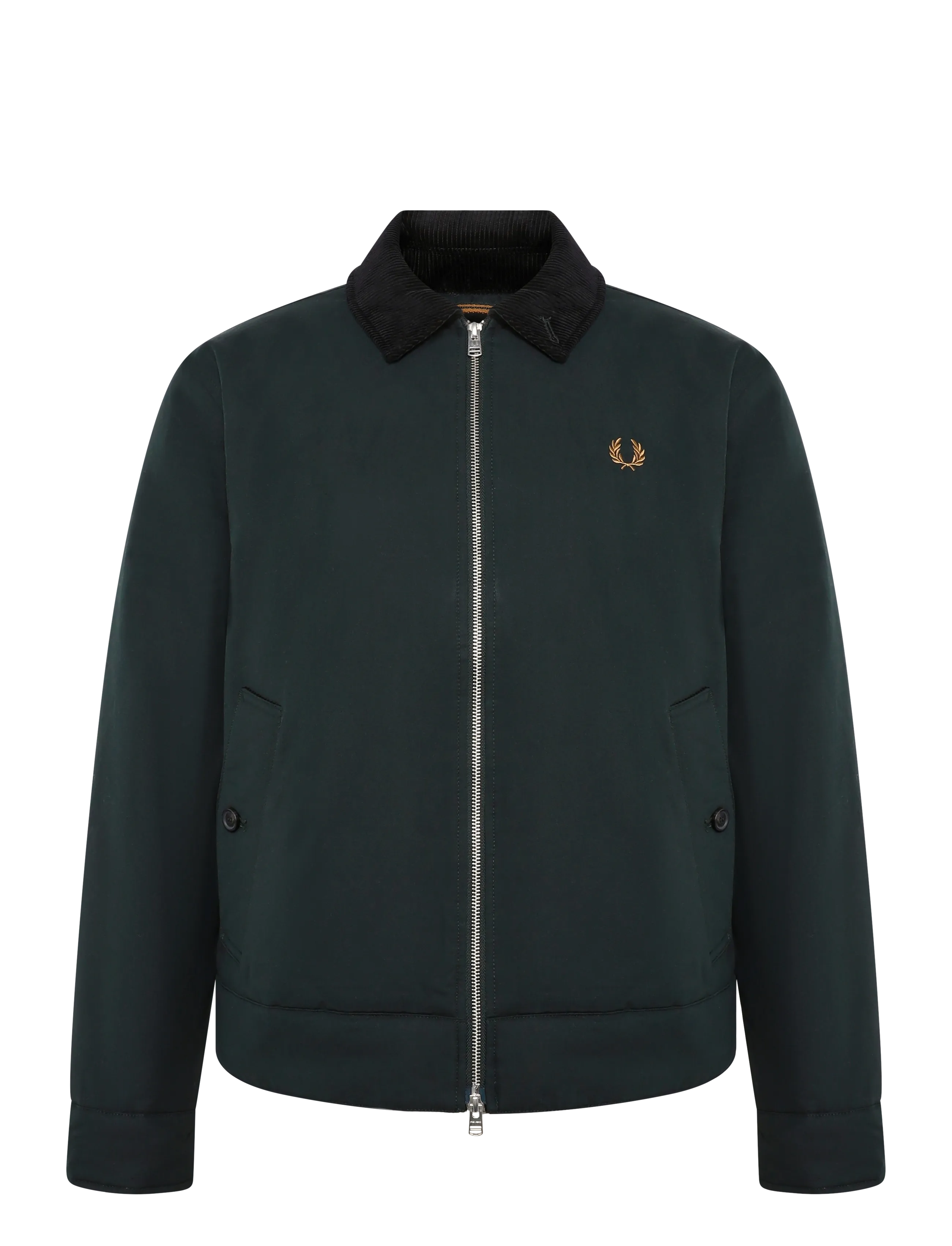 Fred Perry COTTON CABAN JACKET - Kleidung - NIGHT GREEN / green