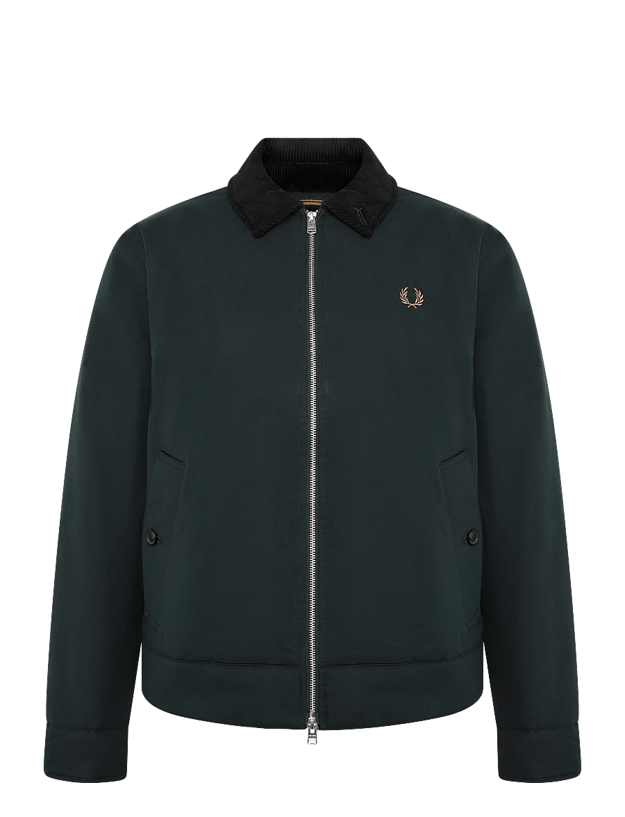 Fred Perry - COTTON CABAN JACKET - daunenjacken - night green - 0