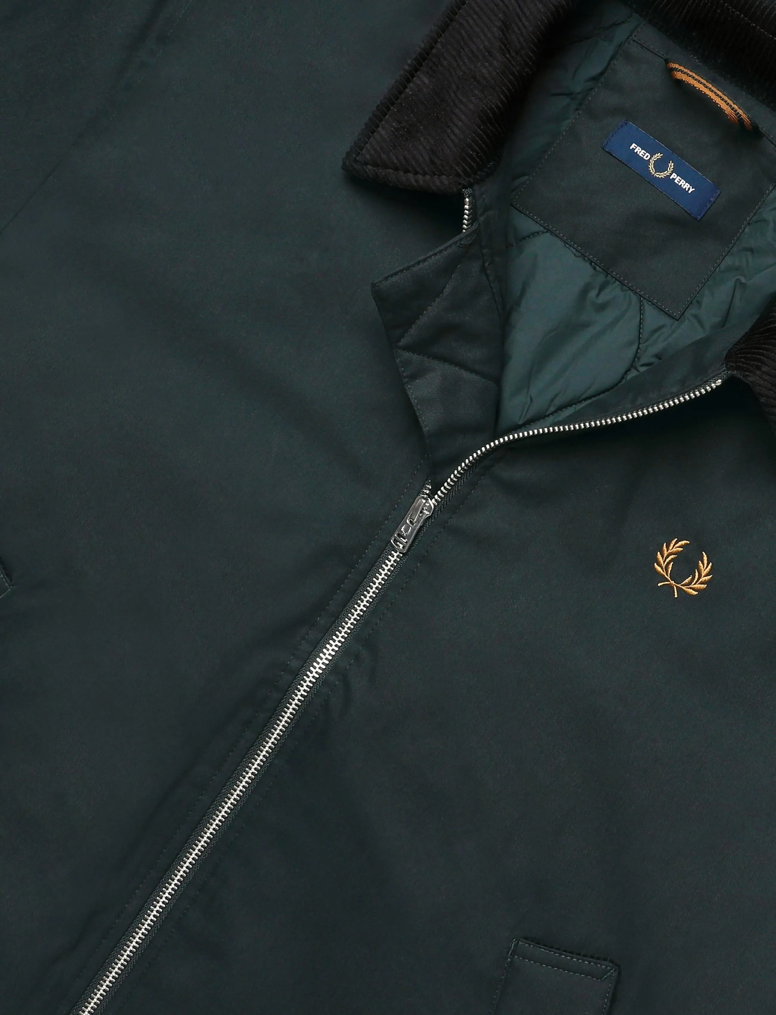 Fred Perry - COTTON CABAN JACKET - daunenjacken - night green - 2