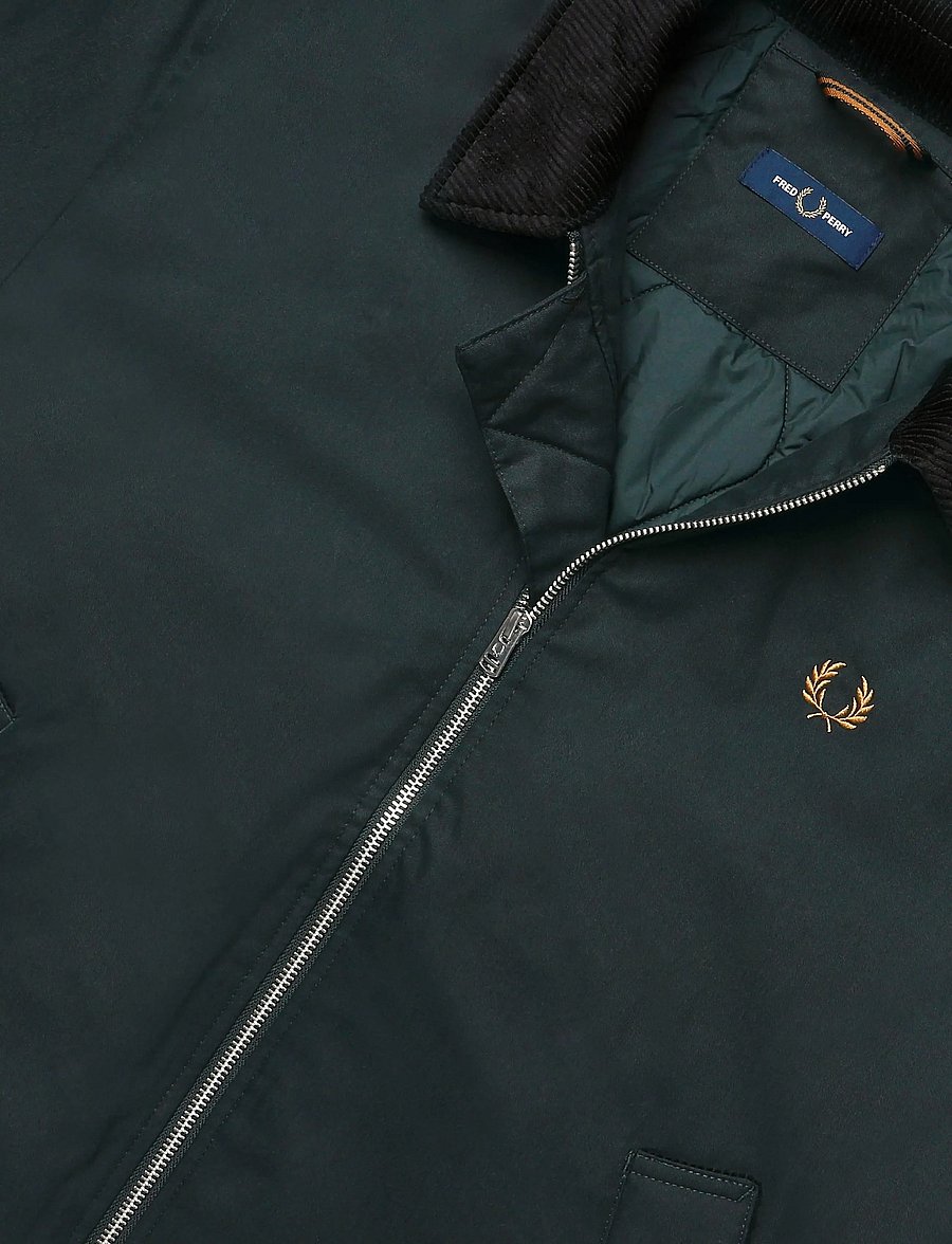 Fred Perry - COTTON CABAN JACKET - daunenjacken - night green - 2