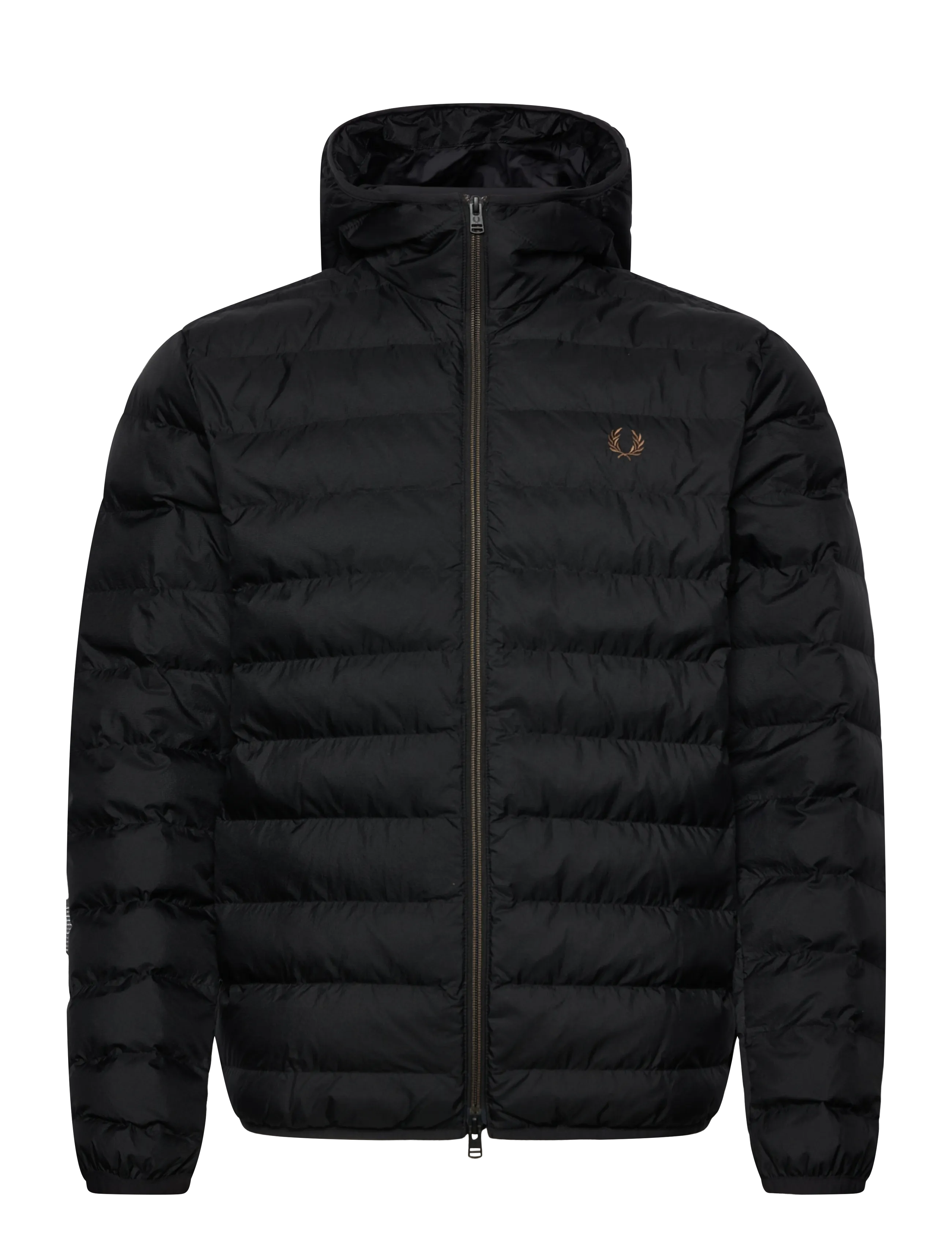 HOODED INSULATED JACKET - BLACK