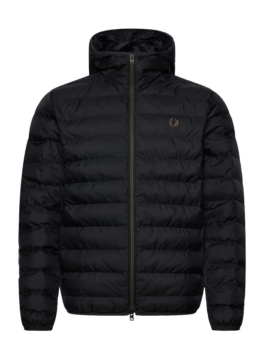 Fred Perry - HOODED INSULATED JKT - daunenjacken - black - 0