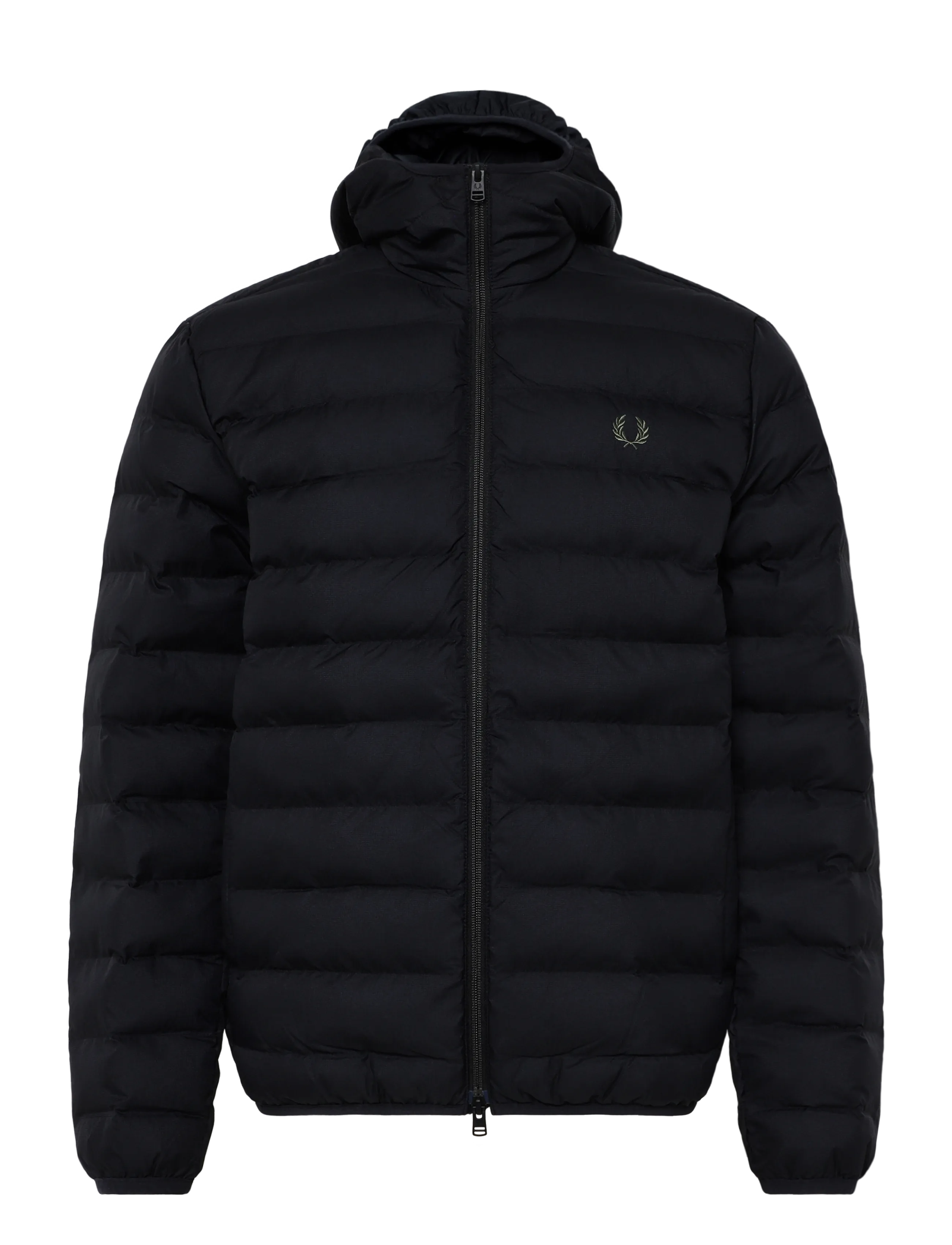 Fred Perry HOODED INSULATED JKT - Dunjackor - BLACK / black