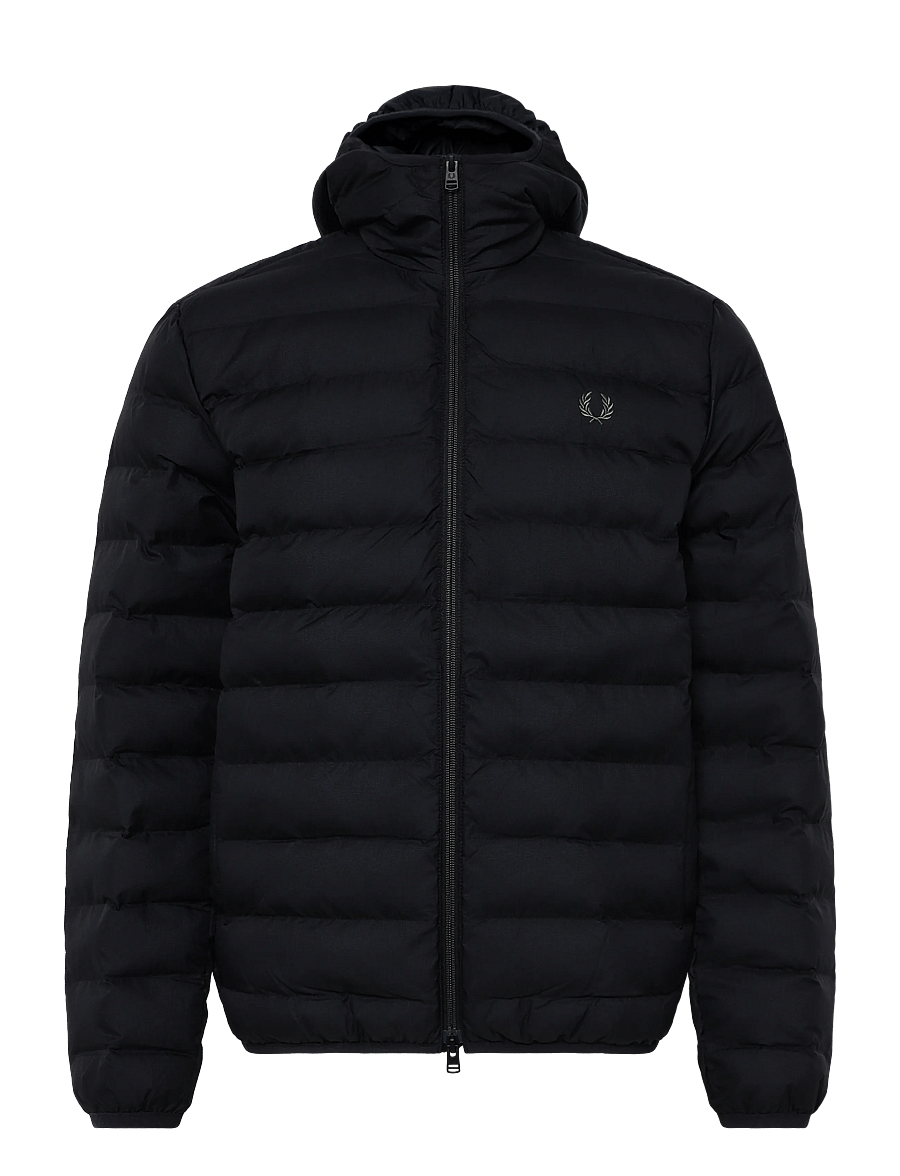 Fred Perry - HOODED INSULATED JKT - dunjackor - black - 0