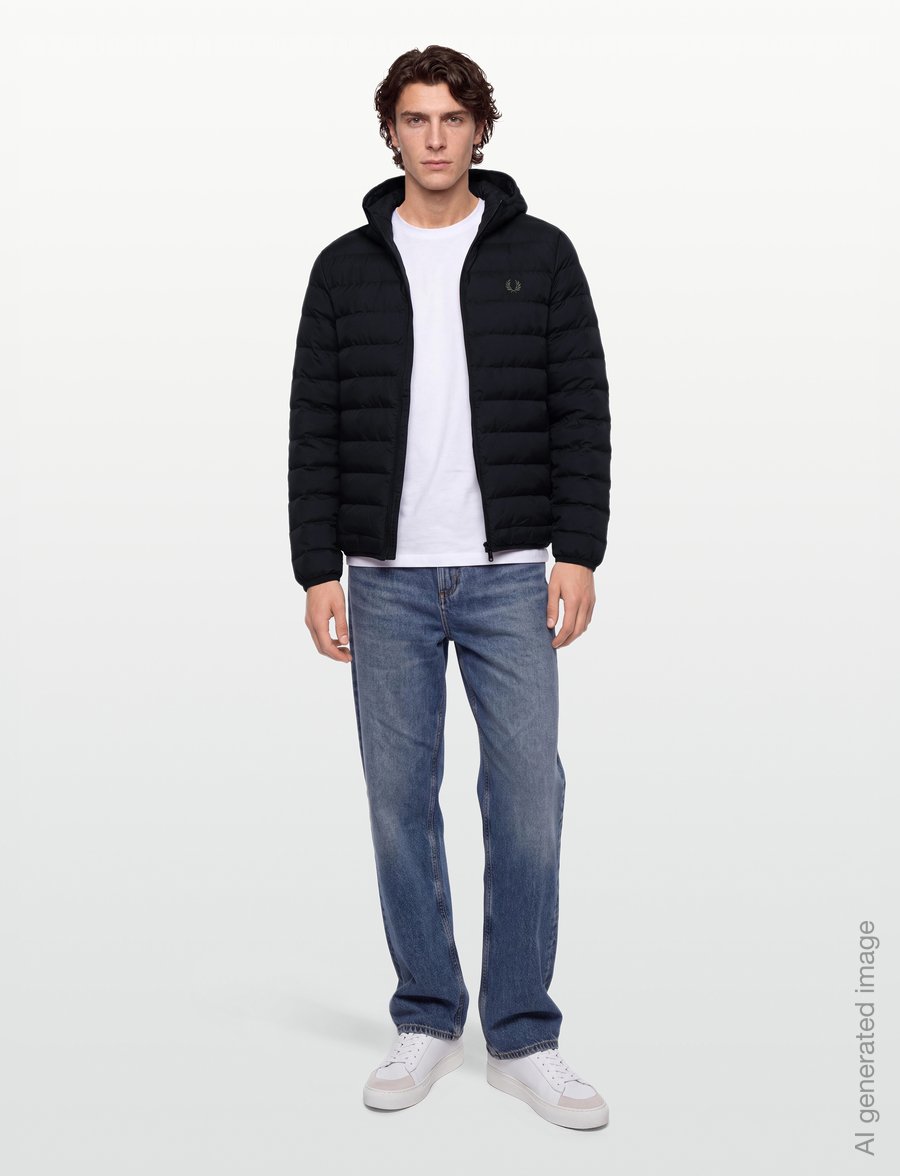 Fred Perry - HOODED INSULATED JKT - winter jackets - black - 0
