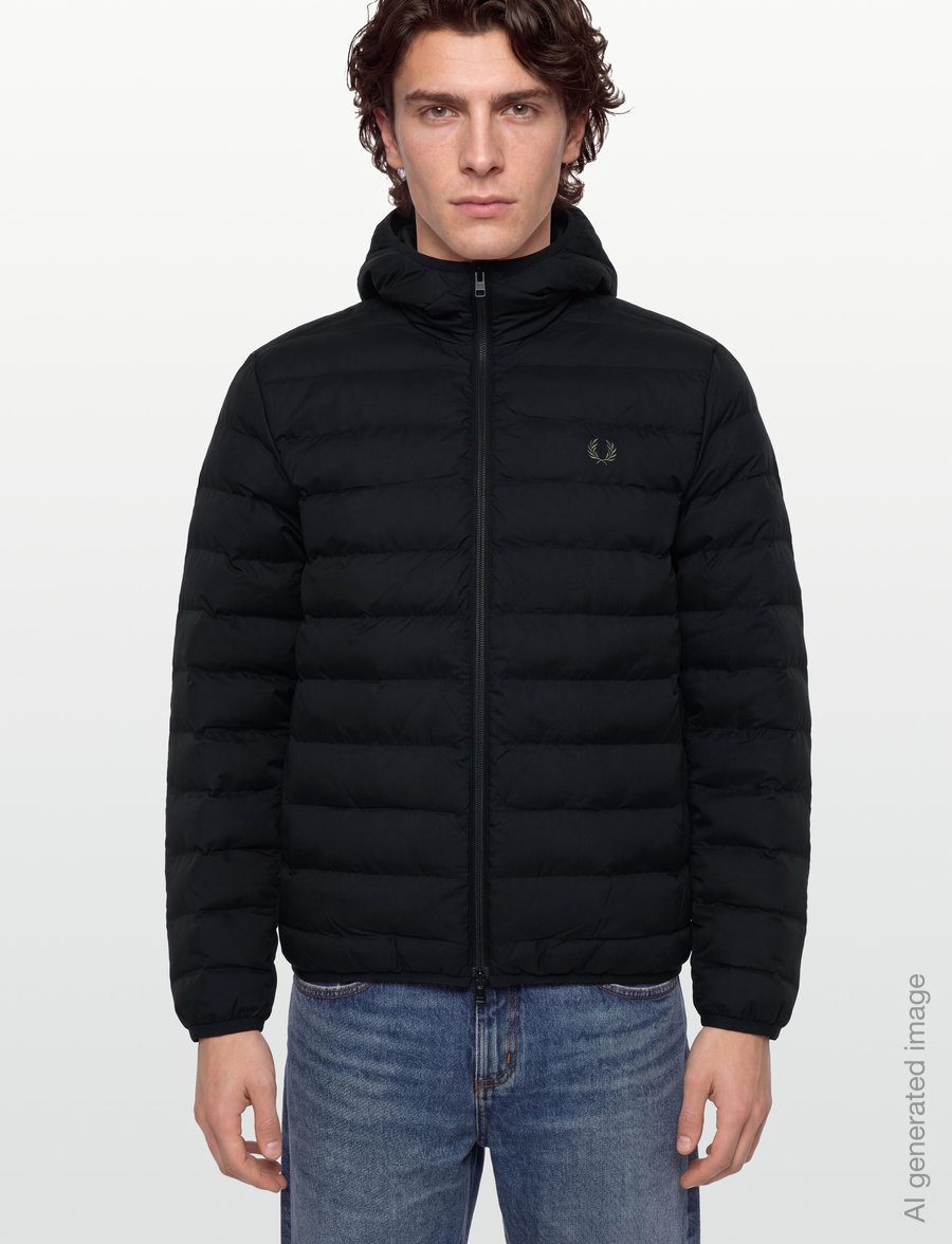 Fred Perry - HOODED INSULATED JKT - winter jackets - black - 3