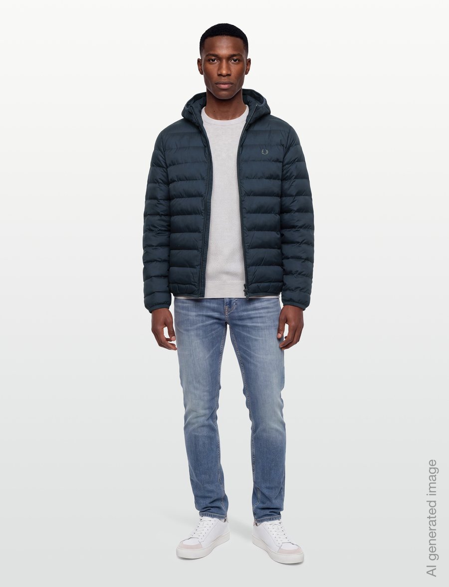 Fred Perry - HOODED INSULATED JKT - sulejoped - dark airforce - 0