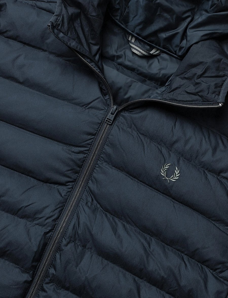 Fred Perry - HOODED INSULATED JKT - sulejoped - dark airforce - 5
