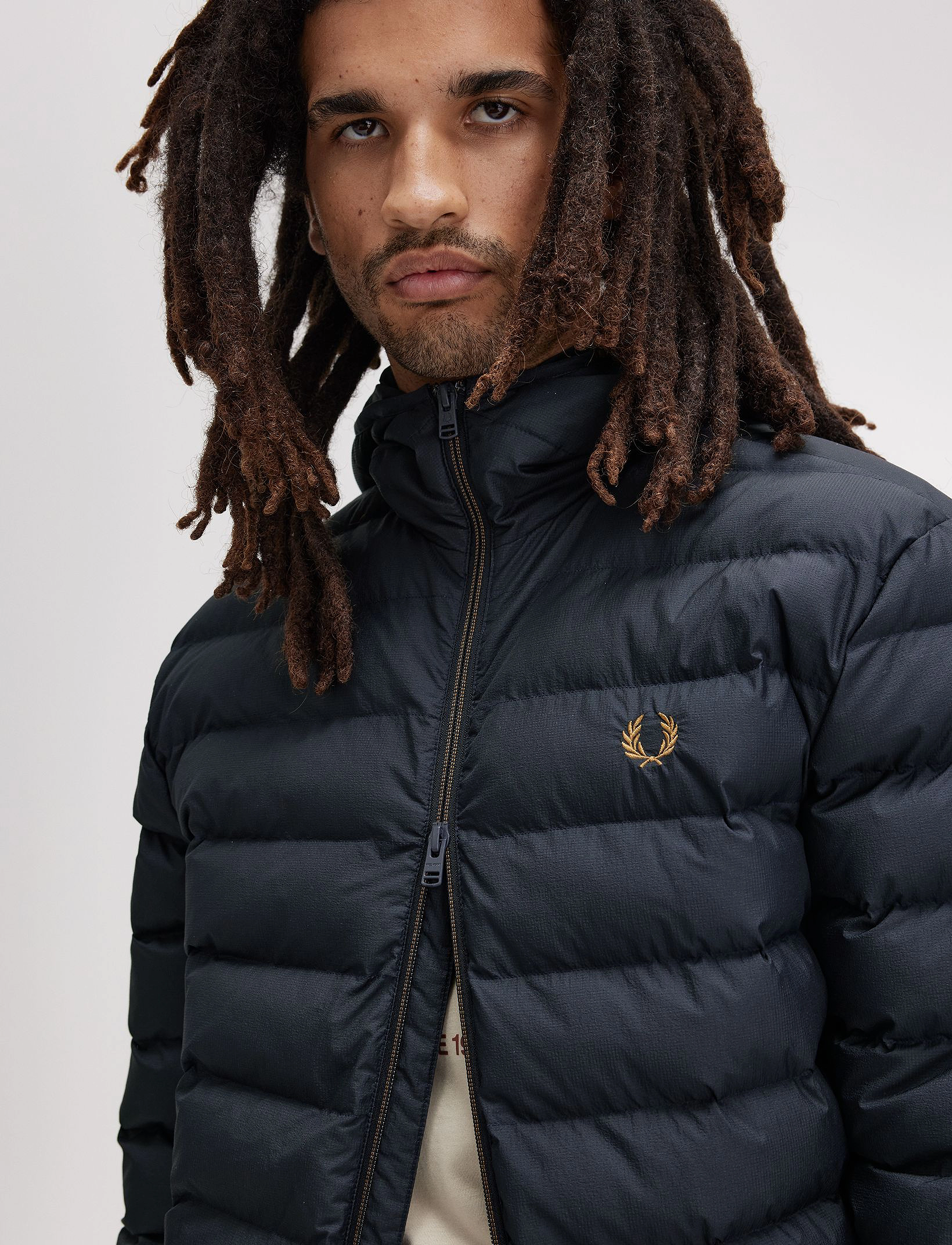 Fred Perry - HOODED INSULATED JKT - vinterjackor - navy - 5