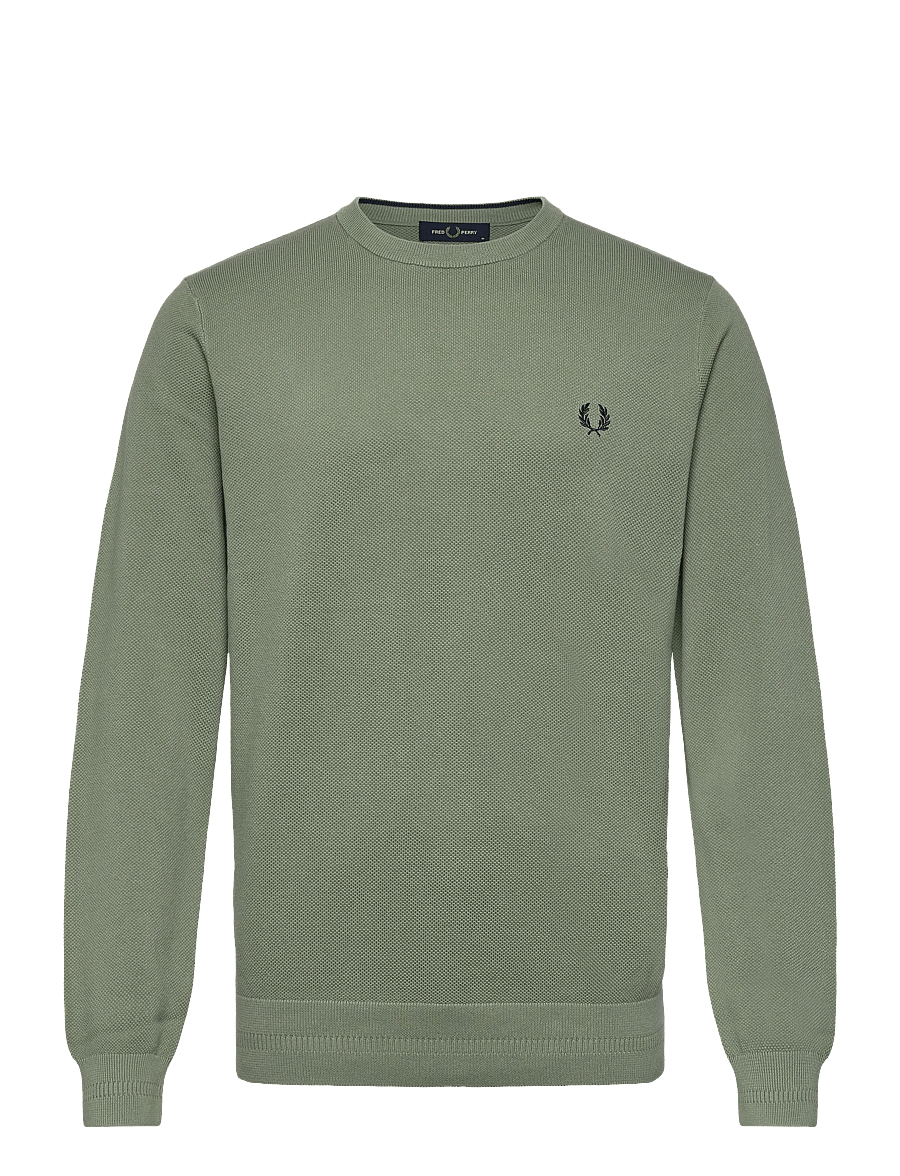 Fred Perry - PIQUE STITCH JUMPER - Ümara kaelusega - bayleaf - 0