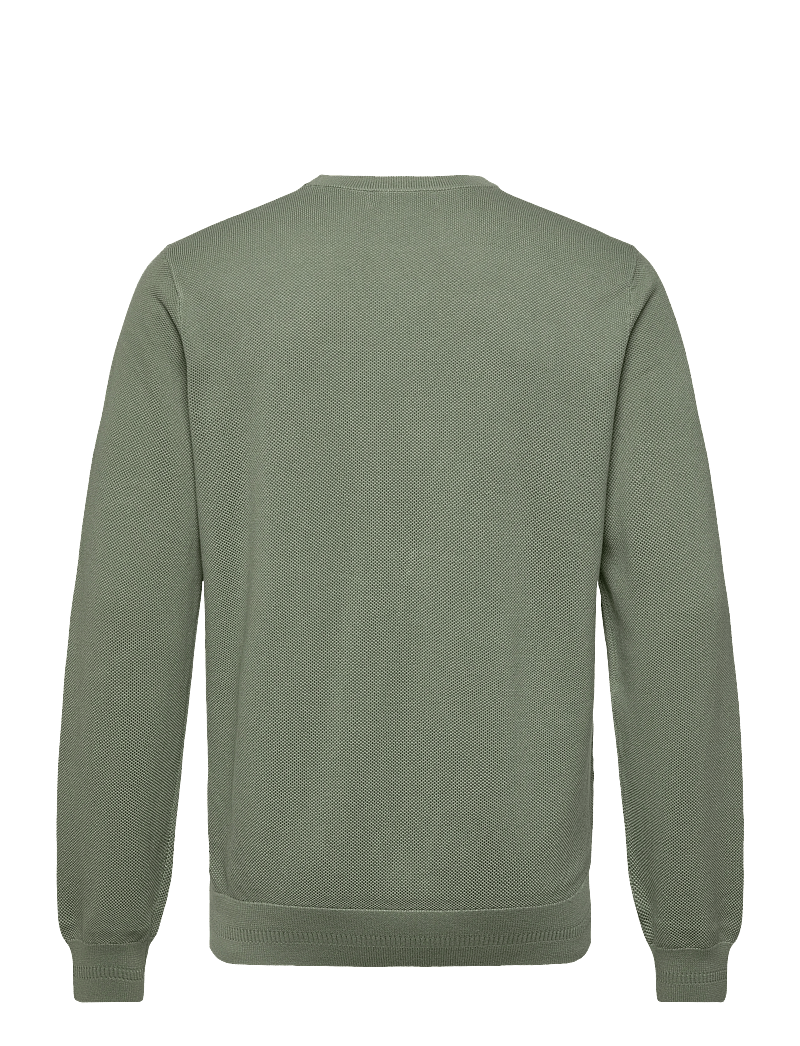 Fred Perry - PIQUE STITCH JUMPER - knitted round necks - bayleaf - 1