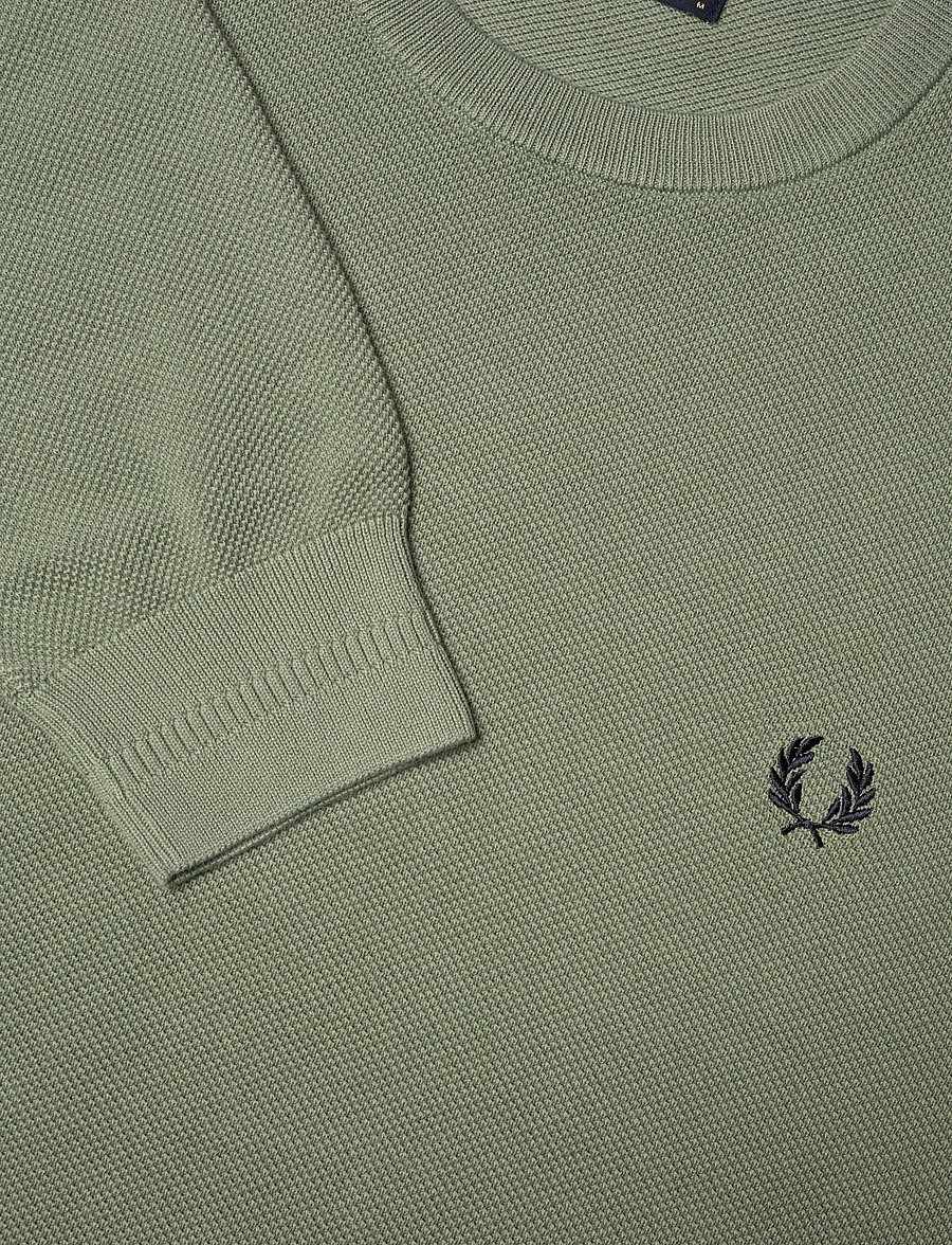 Fred Perry - PIQUE STITCH JUMPER - Ümara kaelusega - bayleaf - 2