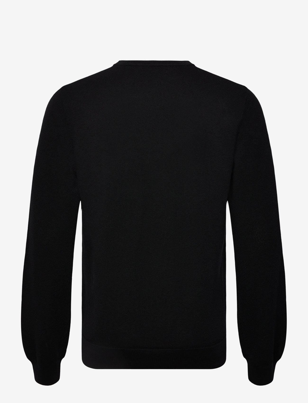 Fred Perry - PIQUE STITCH JUMPER - knitted round necks - black - 1