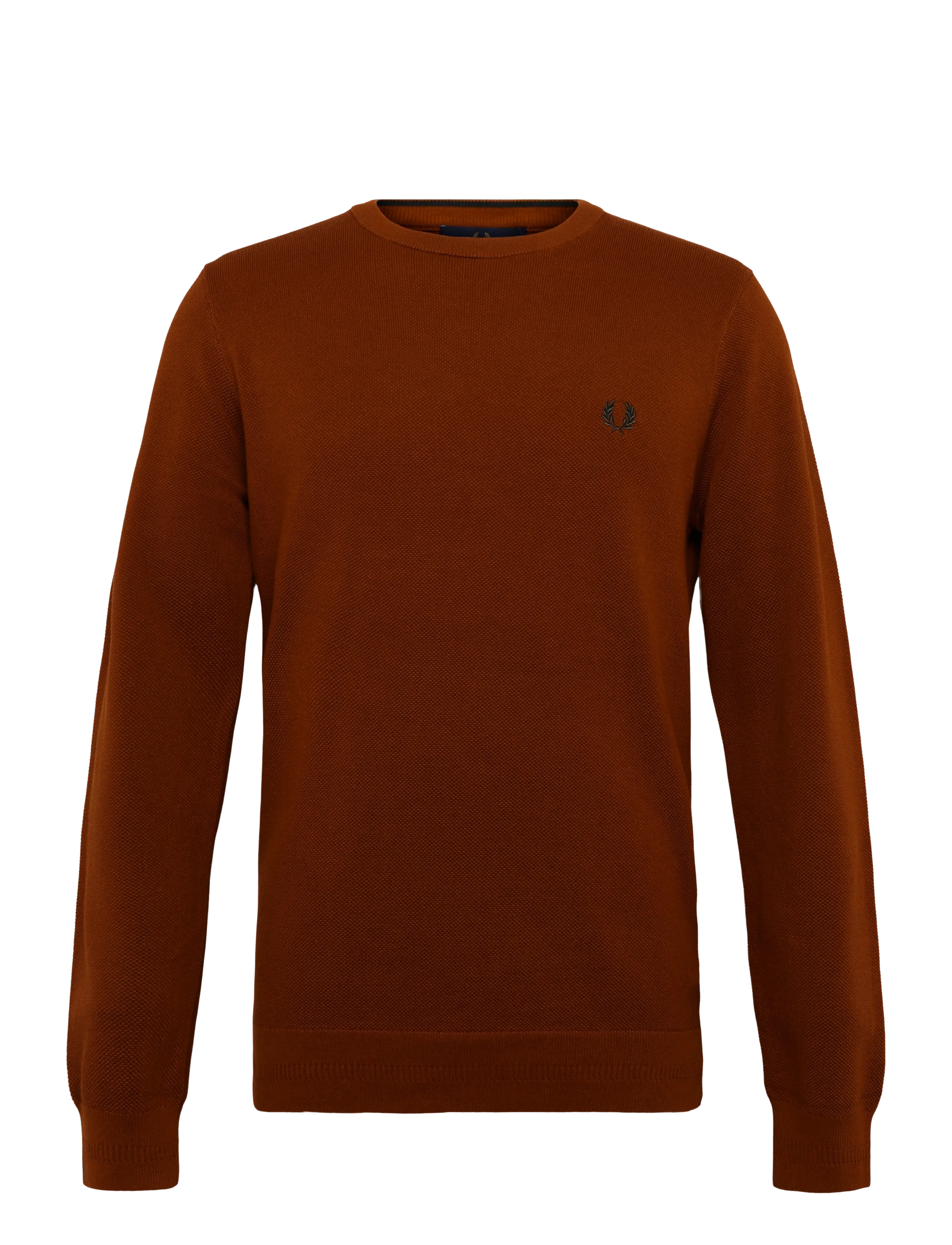 Fred Perry PIQUE STITCH JUMPER - Strik - BRANDY / brown