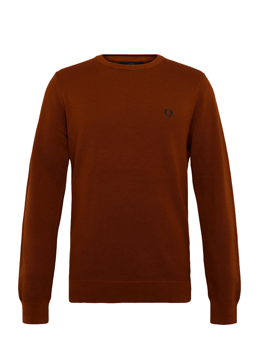 Fred Perry - PIQUE STITCH JUMPER - rundhals - brandy - 1