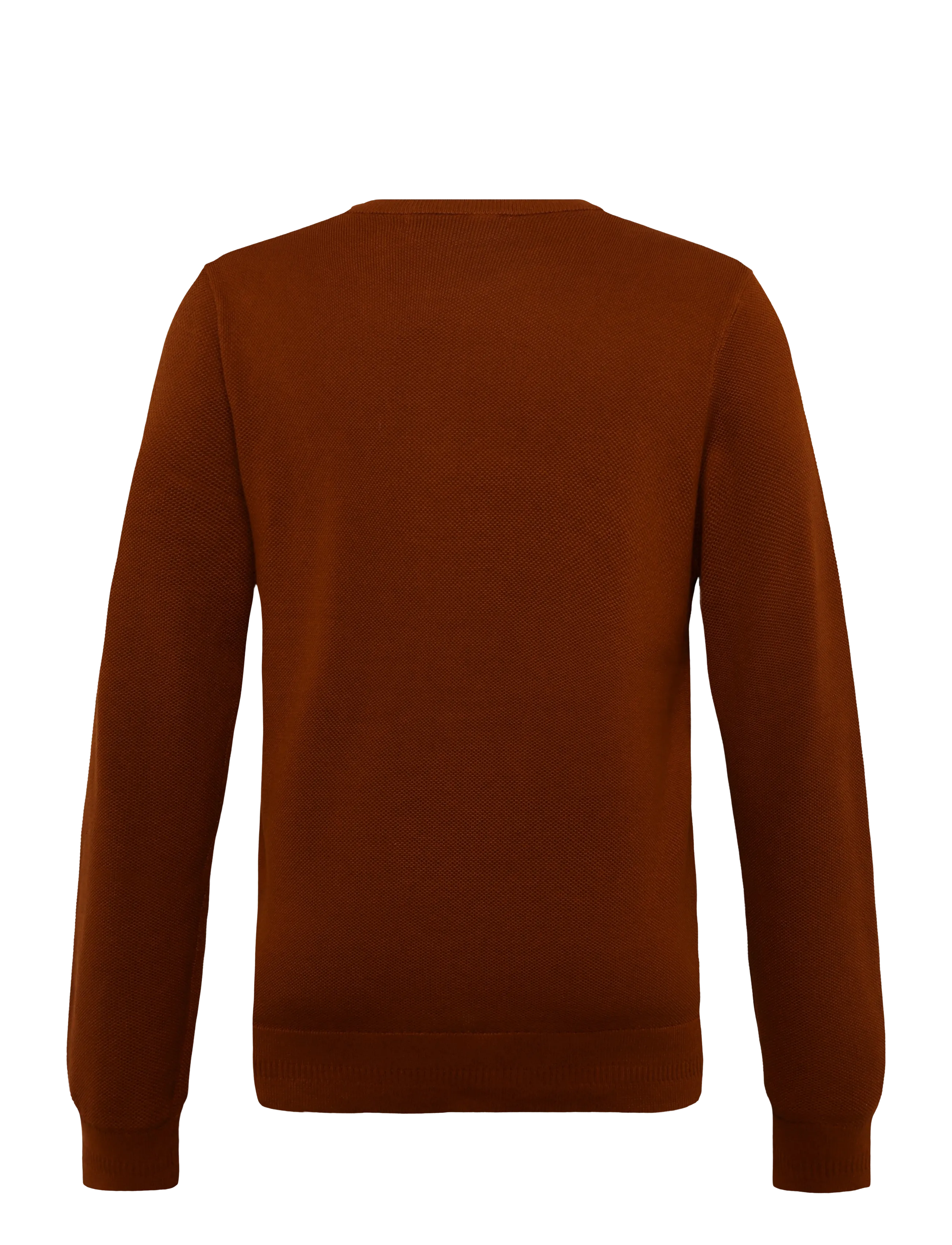 Fred Perry - PIQUE STITCH JUMPER - Ümara kaelusega - brandy - 2