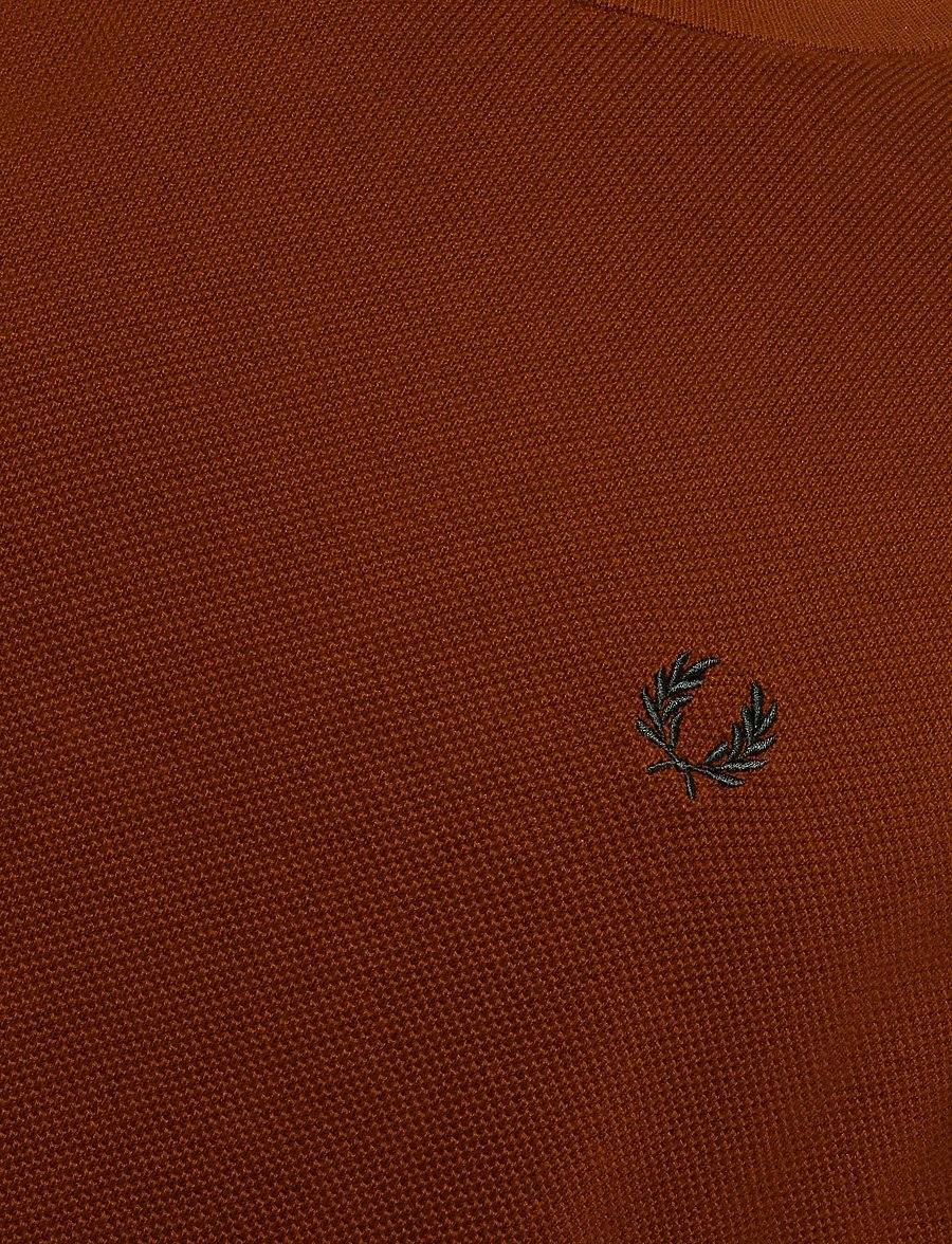 Fred Perry - PIQUE STITCH JUMPER - rundhals - brandy - 4