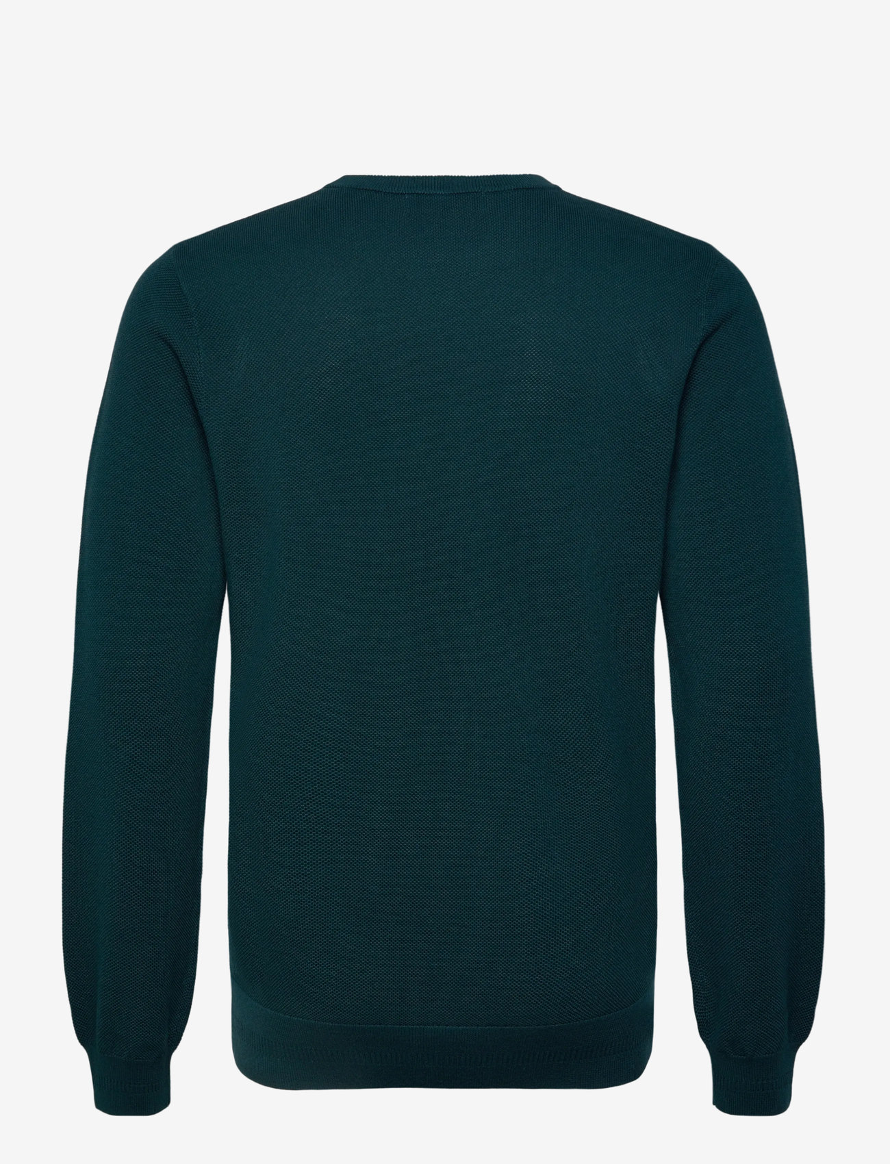Fred Perry - PIQUE STITCH JUMPER - ronde hals - dark petrol - 1