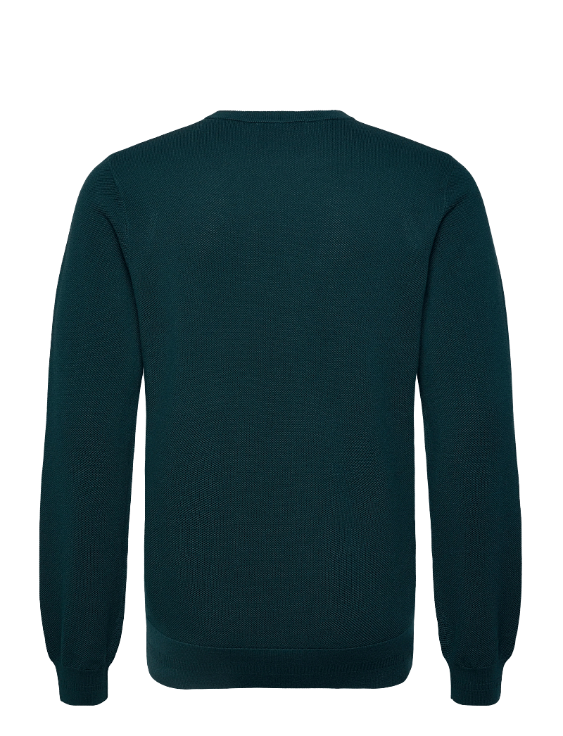 Fred Perry - PIQUE STITCH JUMPER - ronde hals - dark petrol - 1