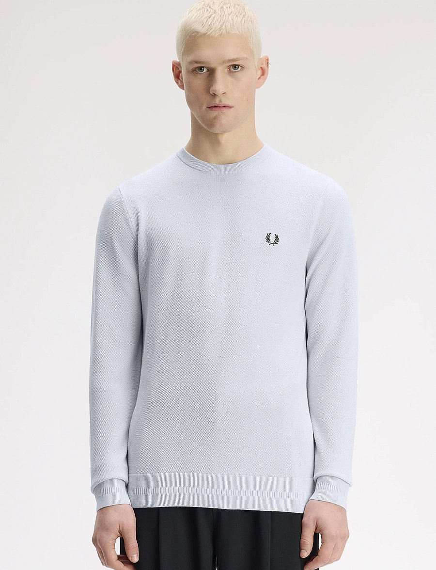 Fred Perry - PIQUE STITCH JUMPER - rundhals - dusky blue - 0