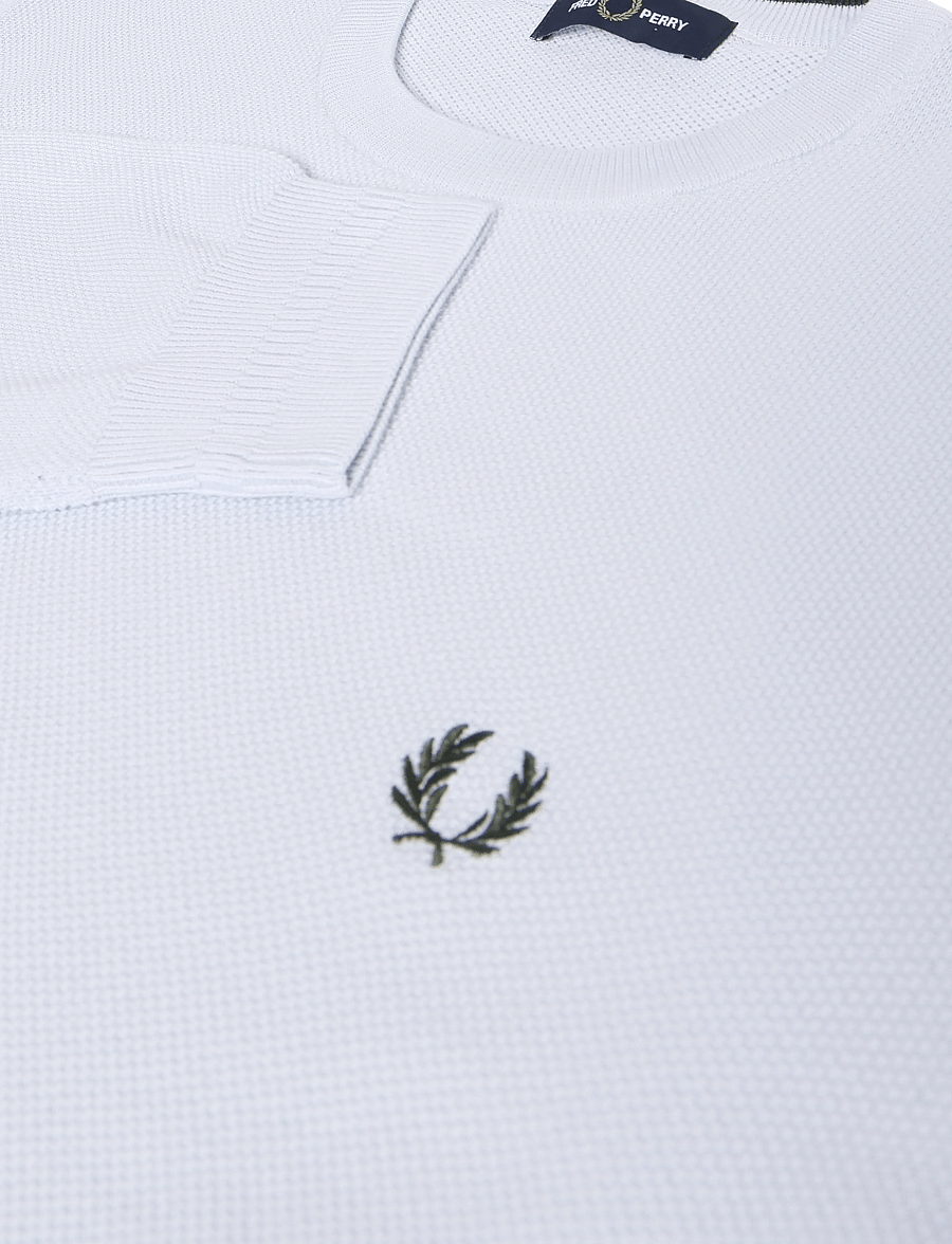 Fred Perry - PIQUE STITCH JUMPER - rundhals - dusky blue - 4