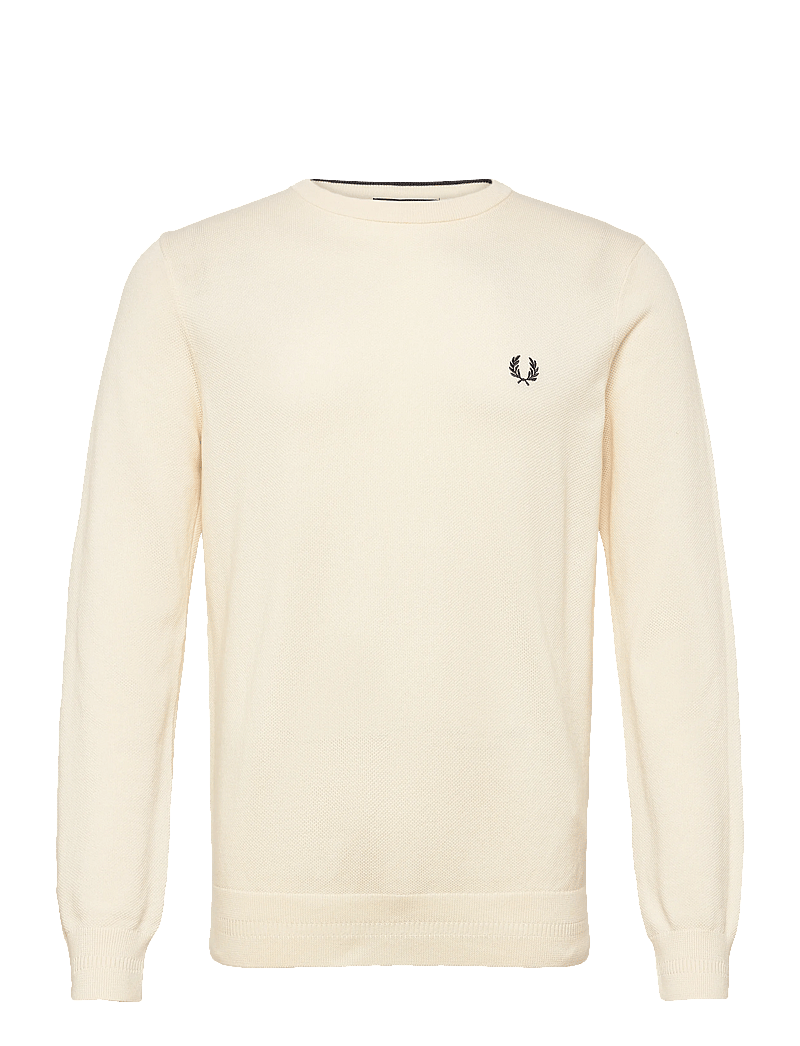 Fred Perry - PIQUE STITCH JUMPER - rund hals - ecru - 0
