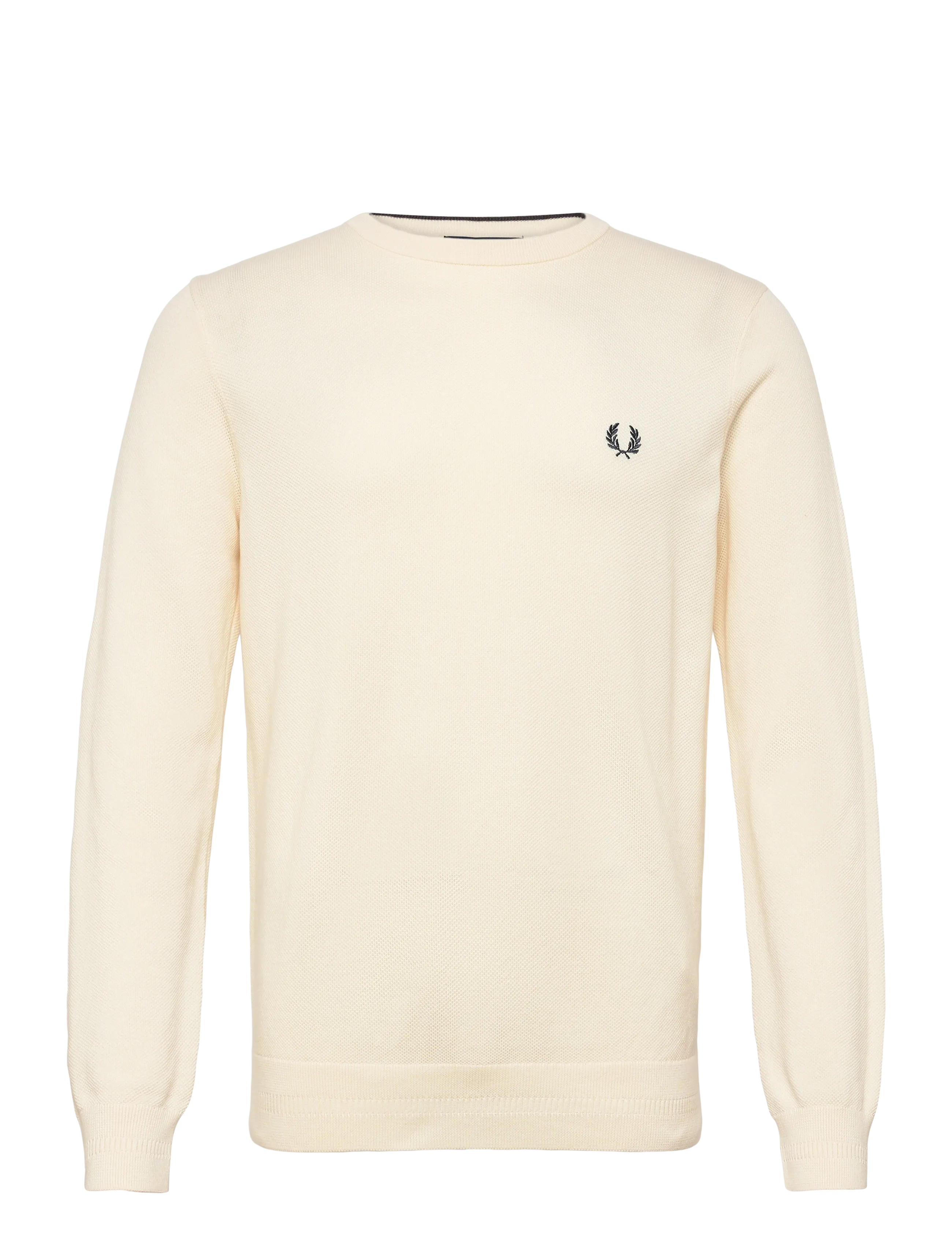 Fred Perry PIQUE STITCH JUMPER - Strickmode - ECRU / cream
