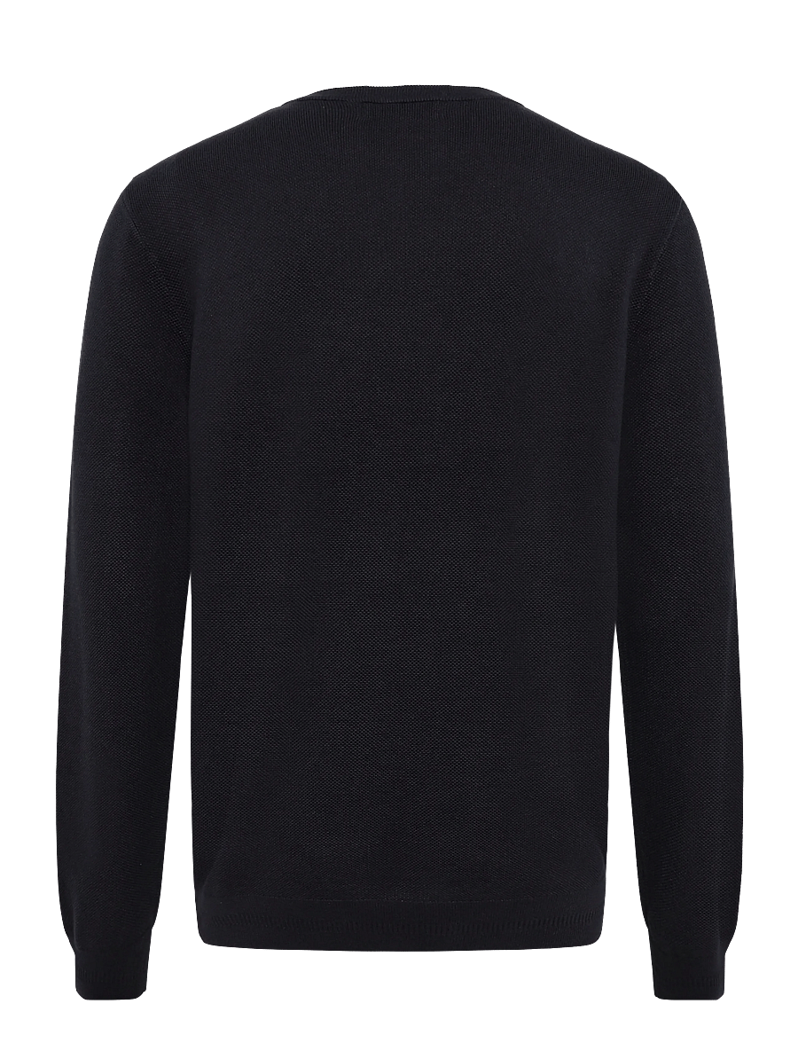Fred Perry - PIQUE STITCH JUMPER - Ümara kaelusega - navy - 2