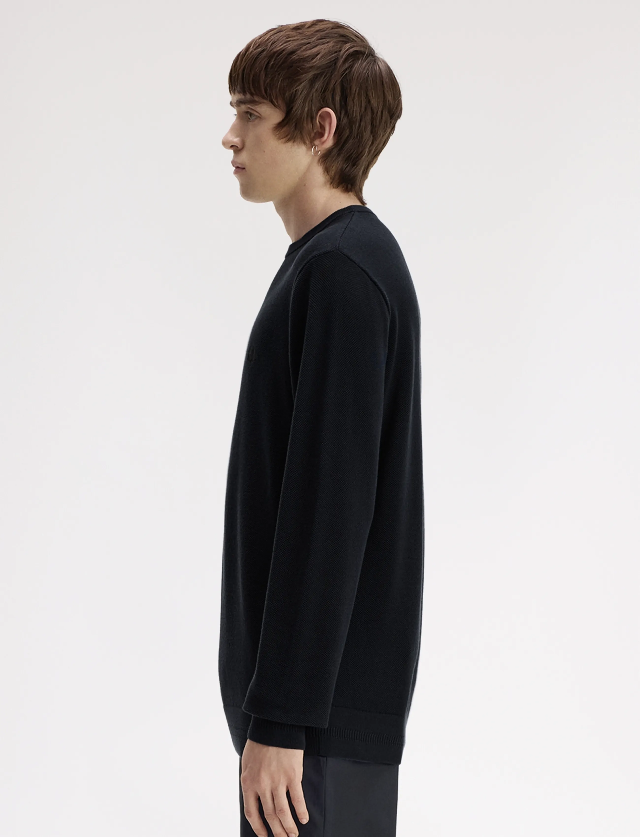 Fred Perry - PIQUE STITCH JUMPER - rundhals - navy - 3