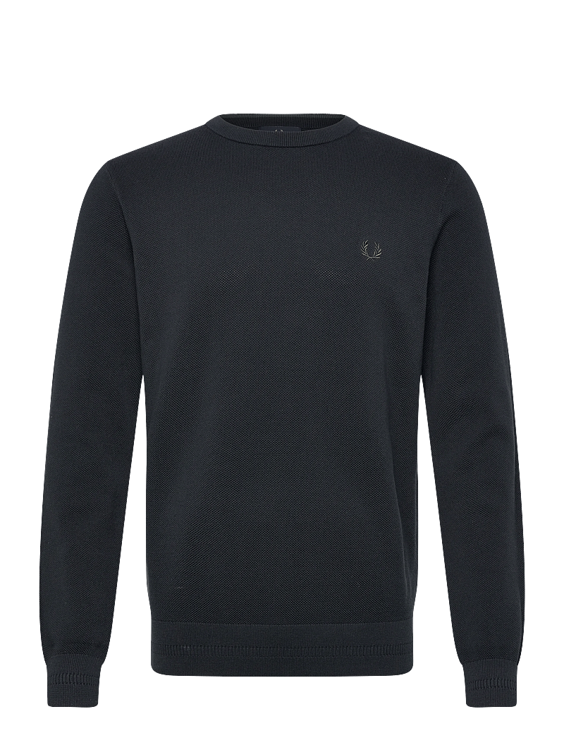 Fred Perry - PIQUE STITCH JUMPER - rundhalsad - navy - 0
