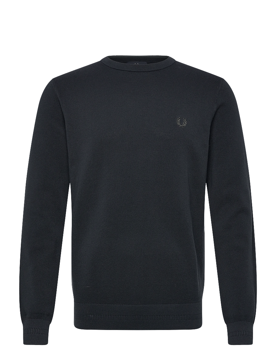 Fred Perry - PIQUE STITCH JUMPER - Ümara kaelusega - navy - 0