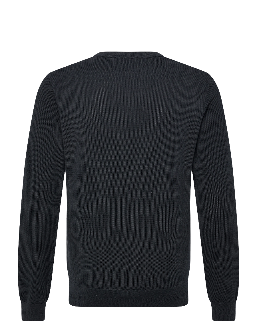 Fred Perry - PIQUE STITCH JUMPER - Ümara kaelusega - navy - 1