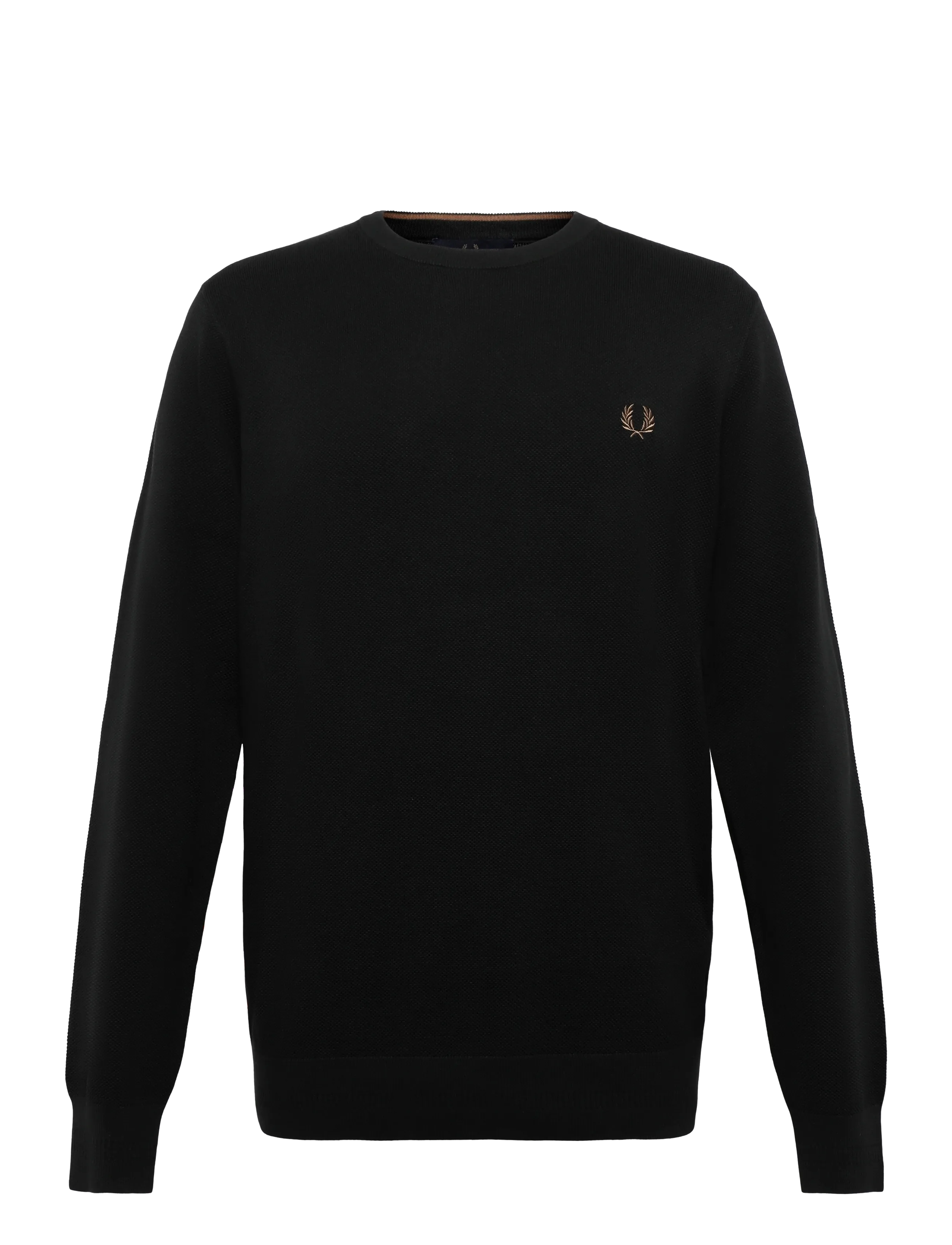 Fred Perry PIQUE STITCH JUMPER - Knitwear - NIGHT GREEN / green