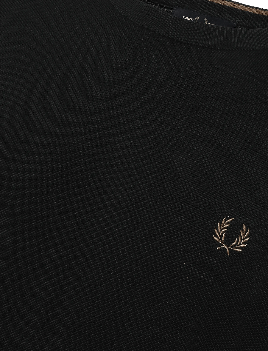 Fred Perry - PIQUE STITCH JUMPER - rundhals - night green - 4