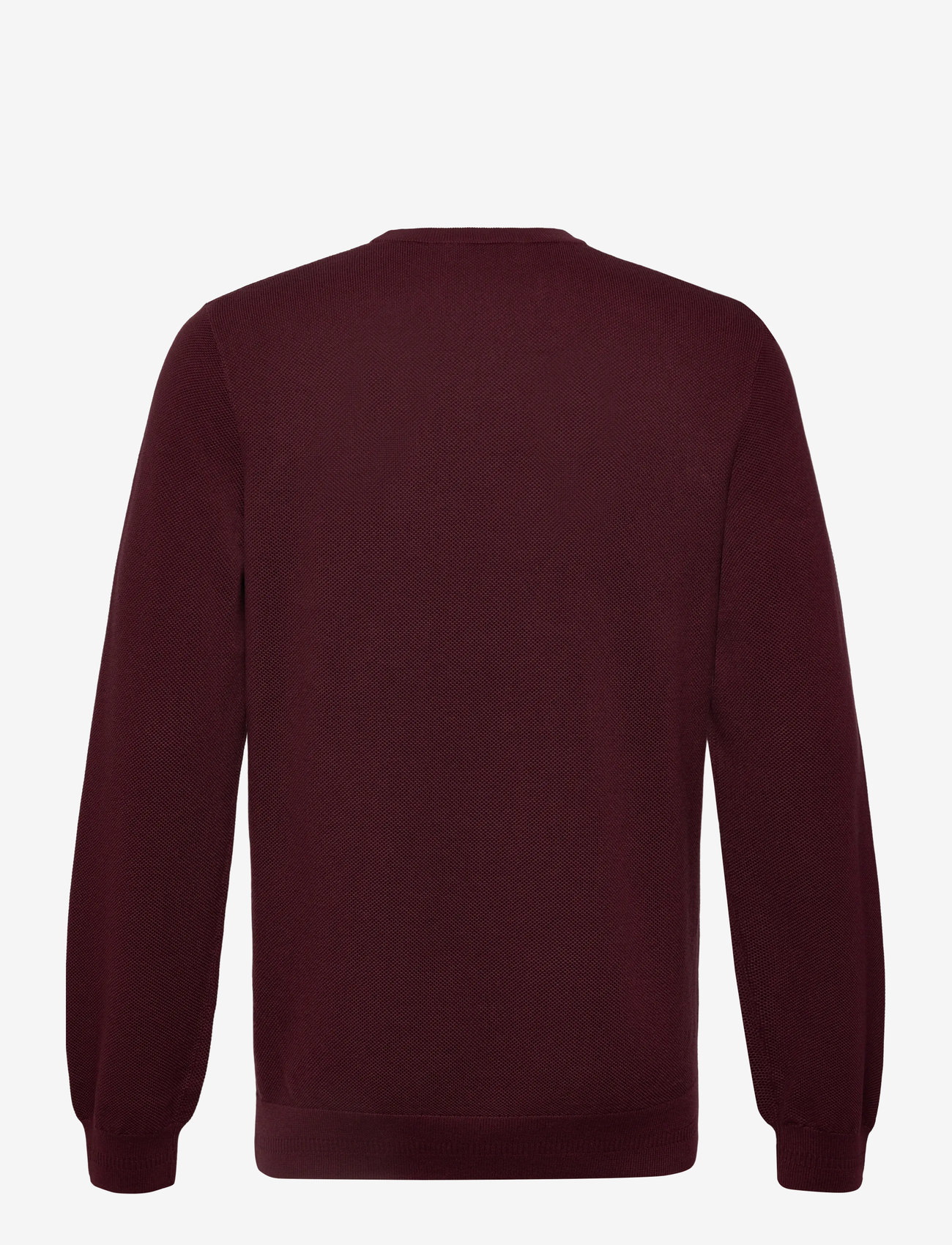 Fred Perry - PIQUE STITCH JUMPER - rundhalsad - oxblood - 1