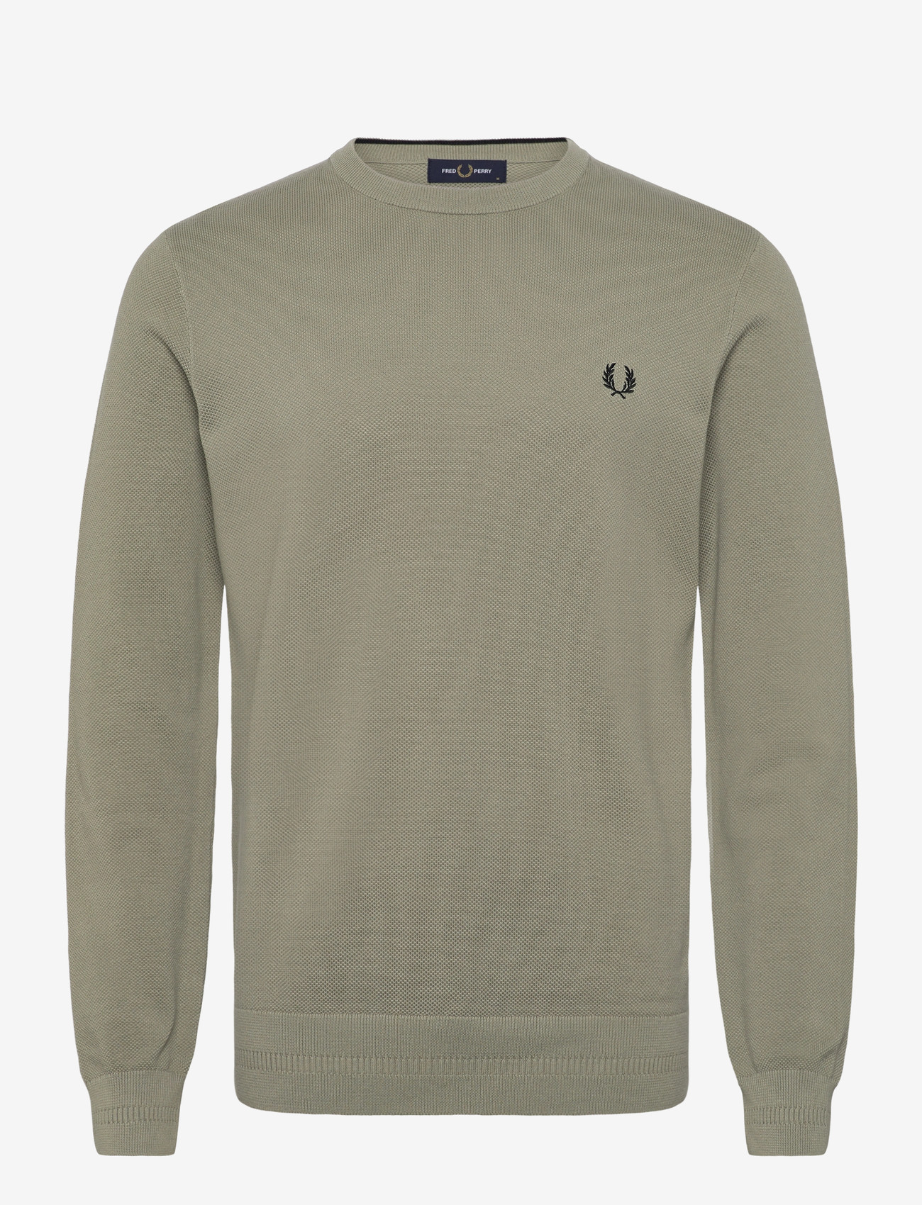 Fred Perry - PIQUE STITCH JUMPER - rund hals - seagrass - 1