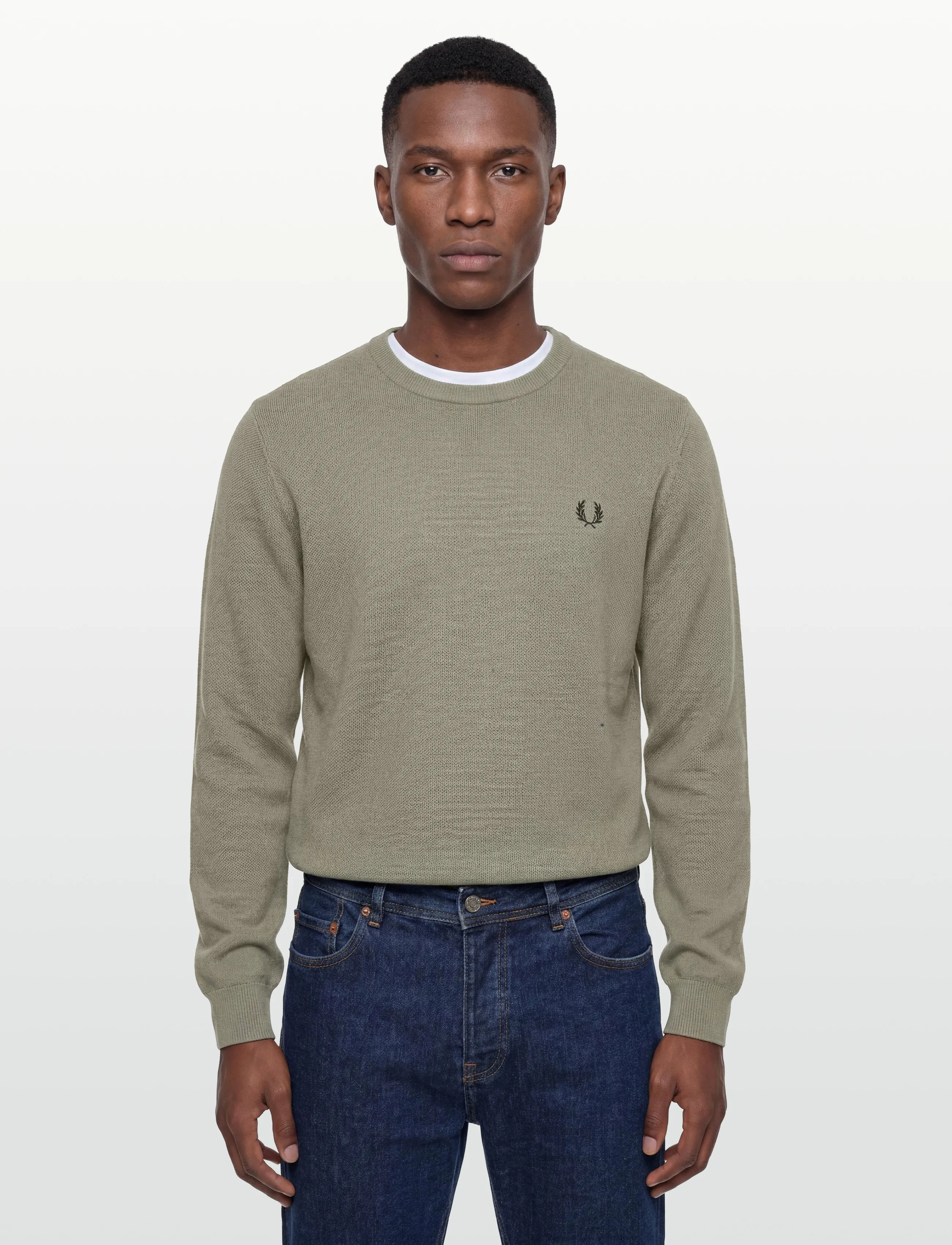 Fred Perry - PIQUE STITCH JUMPER - trøjer - seagrass - 3