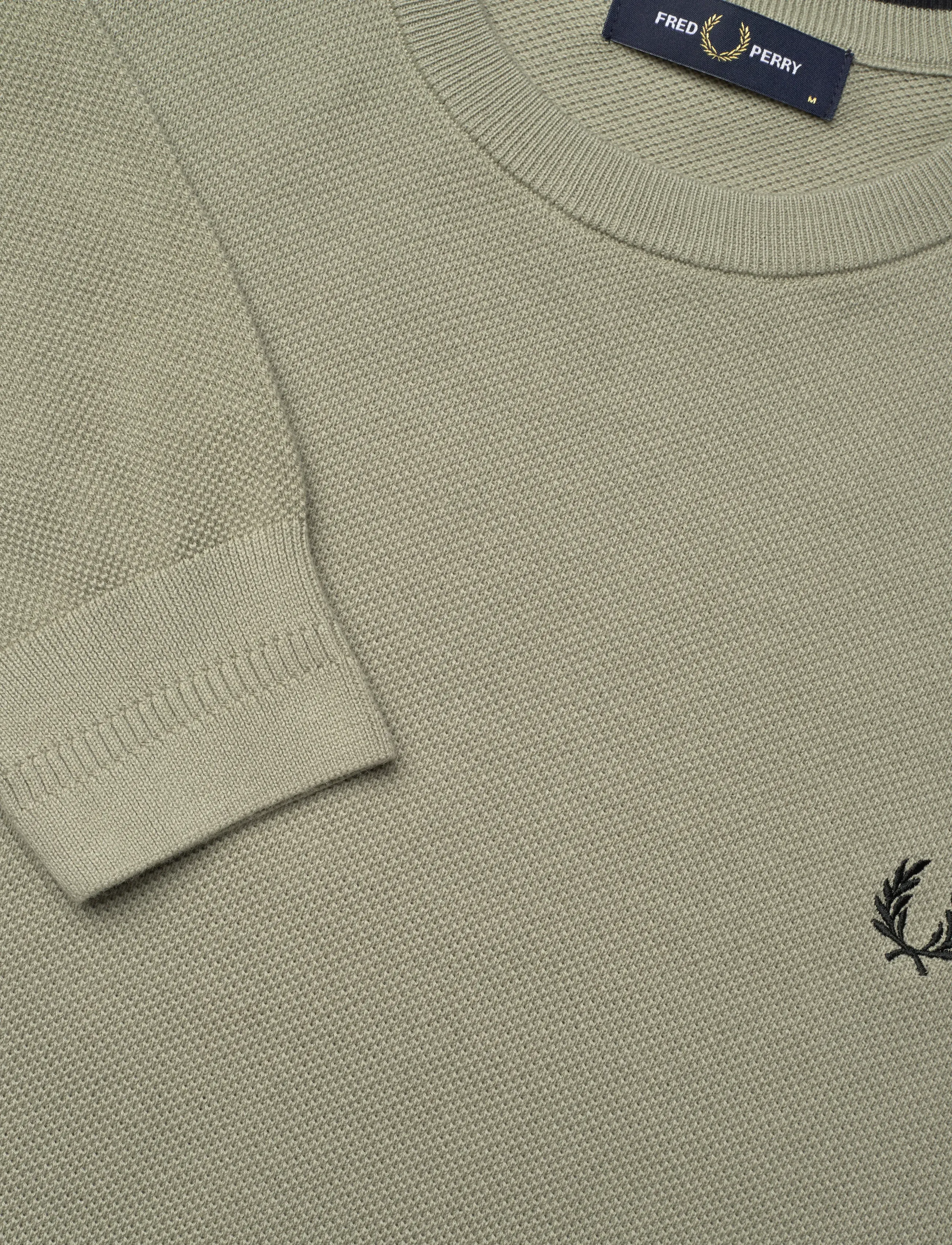 Fred Perry - PIQUE STITCH JUMPER - trøjer - seagrass - 5