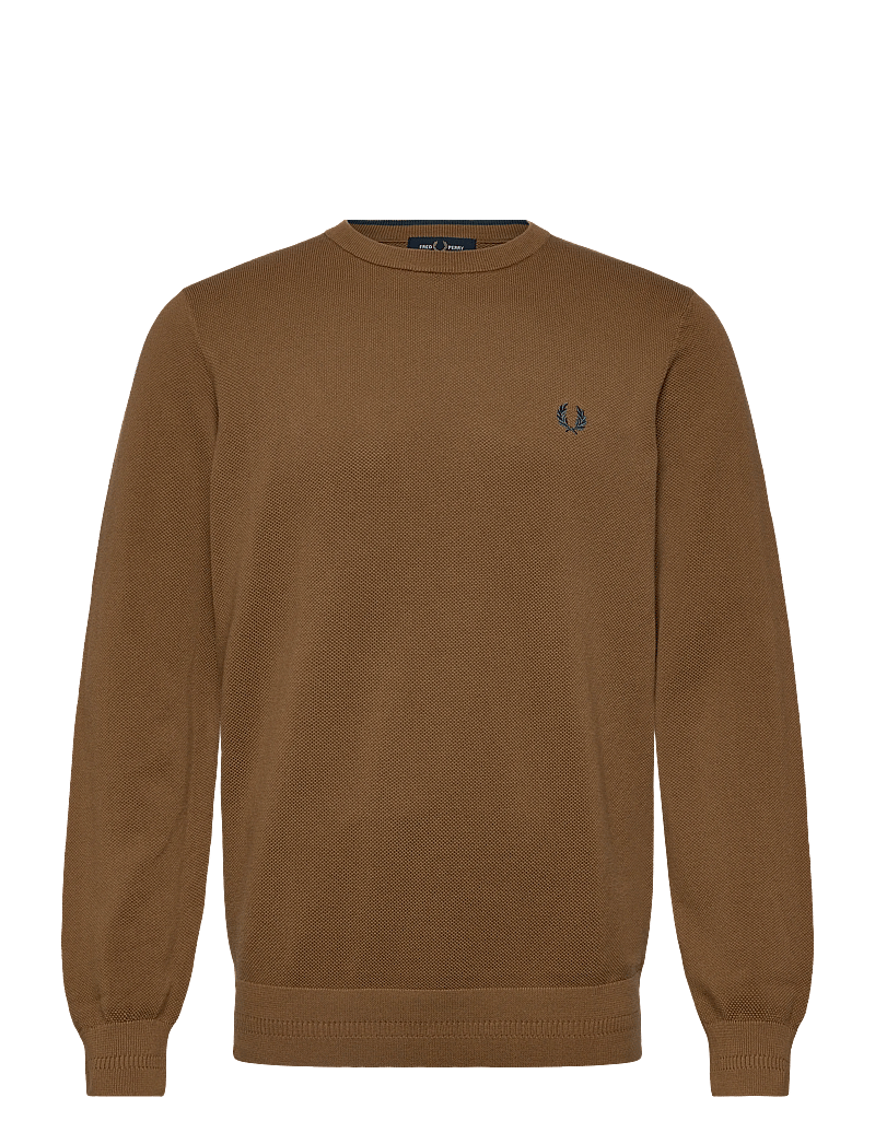 Fred Perry - PIQUE STITCH JUMPER - rund hals - shaded stone - 0
