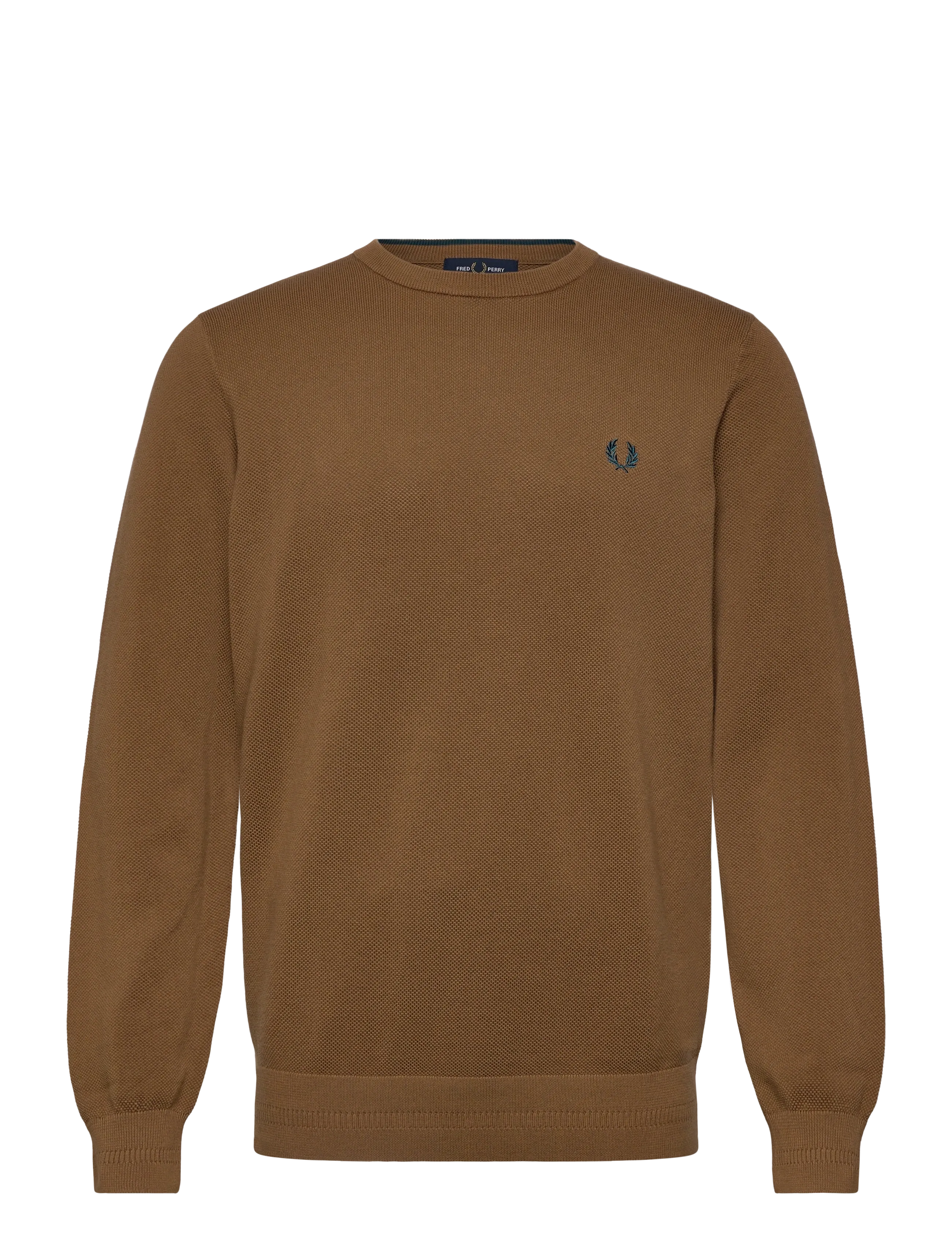 Fred Perry PIQUE STITCH JUMPER - Strickmode - SHADED STONE / brown