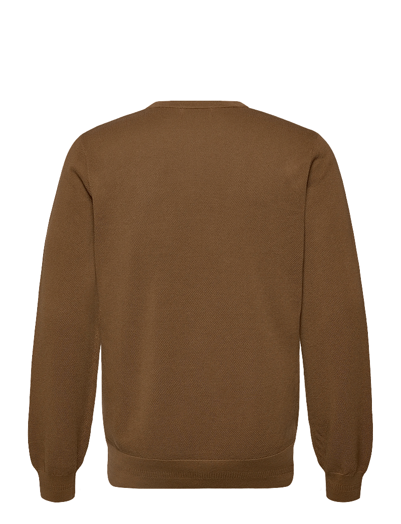 Fred Perry - PIQUE STITCH JUMPER - rund hals - shaded stone - 1