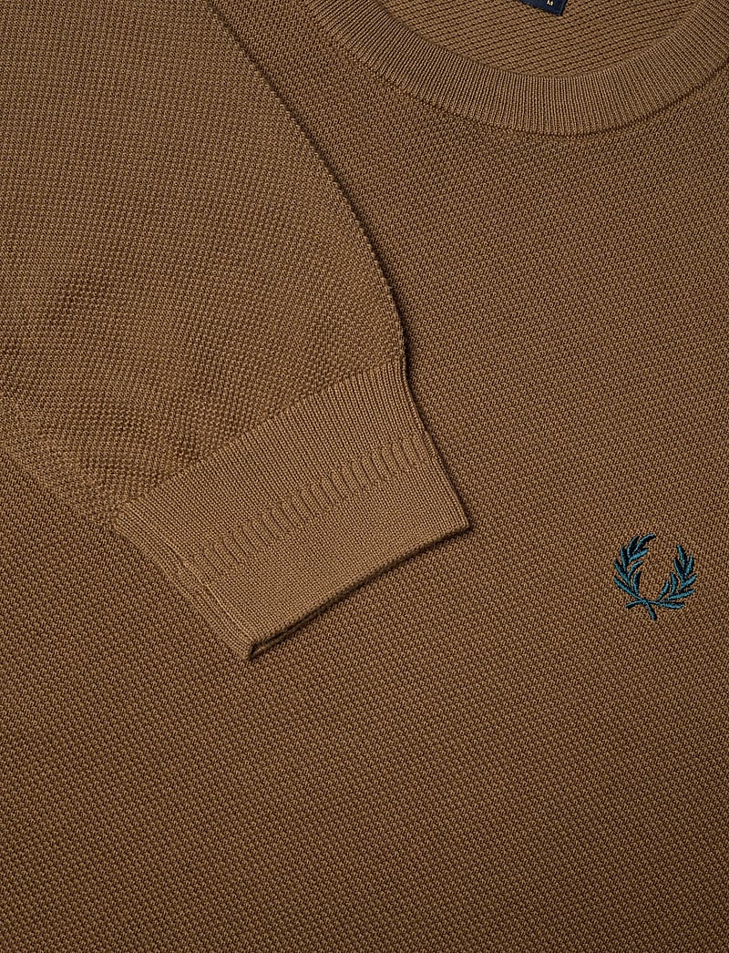 Fred Perry - PIQUE STITCH JUMPER - rund hals - shaded stone - 2